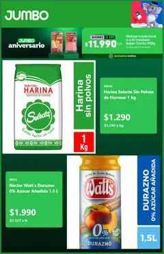 Jumbo Ofertas válido desde el 27.07.2026 | Página: 4 | Productos: Cerdo, Harina, Durazno, Mostaza
