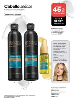 Vista previa de Shampoo sin sal** Hidratación y Suavidad 300 ml, Shampoo sin sal formulado con aceites de argán y coco para un cabello manejable y suave desde el primer uso., nuevo folleto de la tienda, válido en México a partir del 08.05.2026 | Página: 176