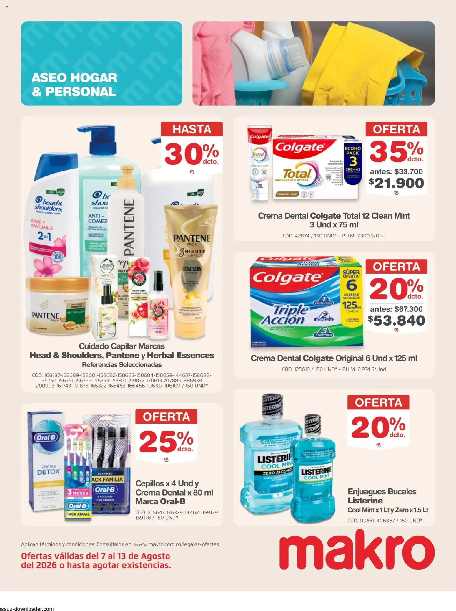 Makro revista - valida desde el 07/08/2026 | Página: 18 | Productos: Crema, Shampoo, Perfume, Alcohol