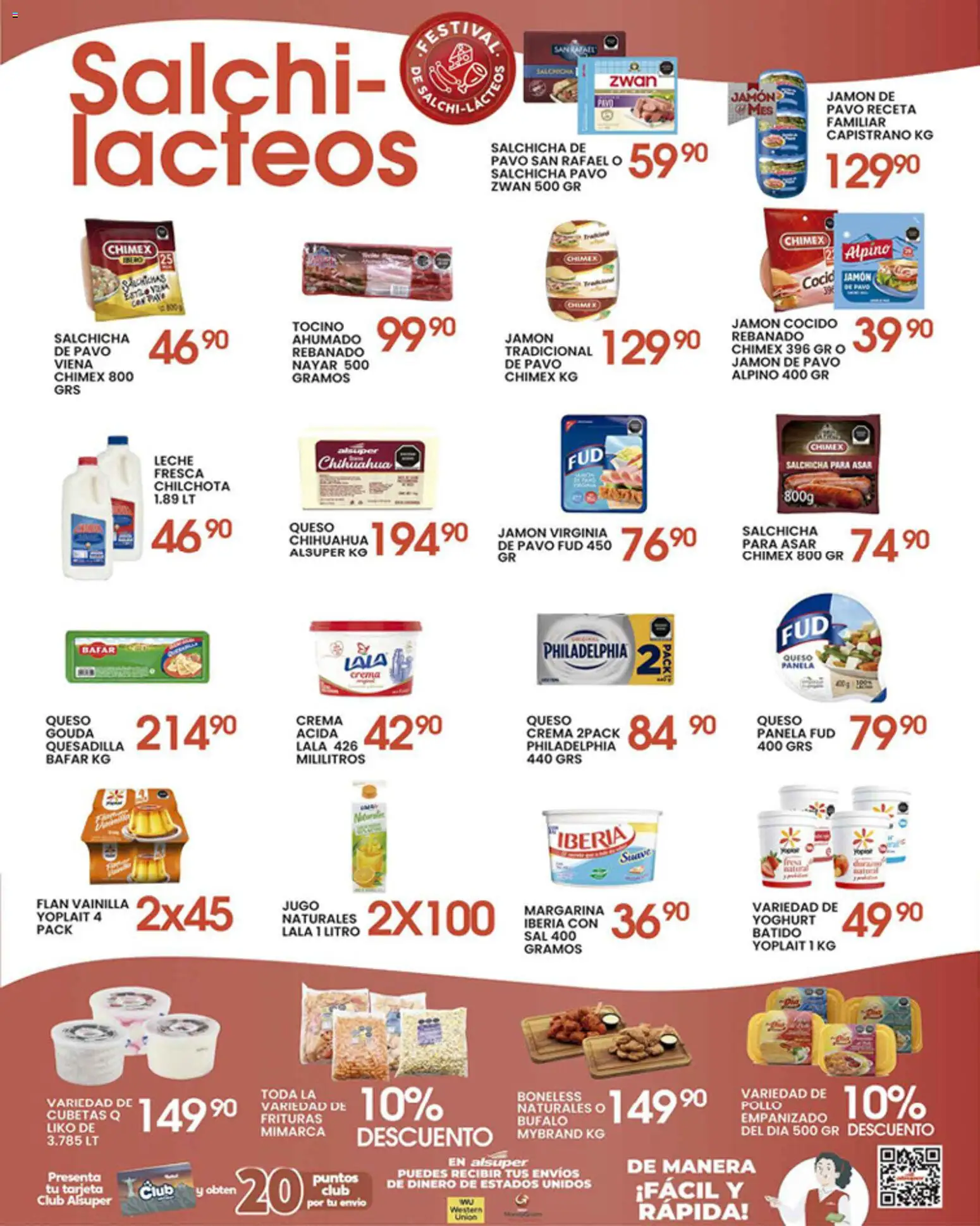 Nuevas ofertas de Alsuper válidas en toda la República Mexicana desde el 15.05.2026. ¡Encuentra las mejores ofertas en Alsuper folleto Laguna! | Página: 3 | Productos: Jamón cocido, Tocino, Queso crema, Jamón