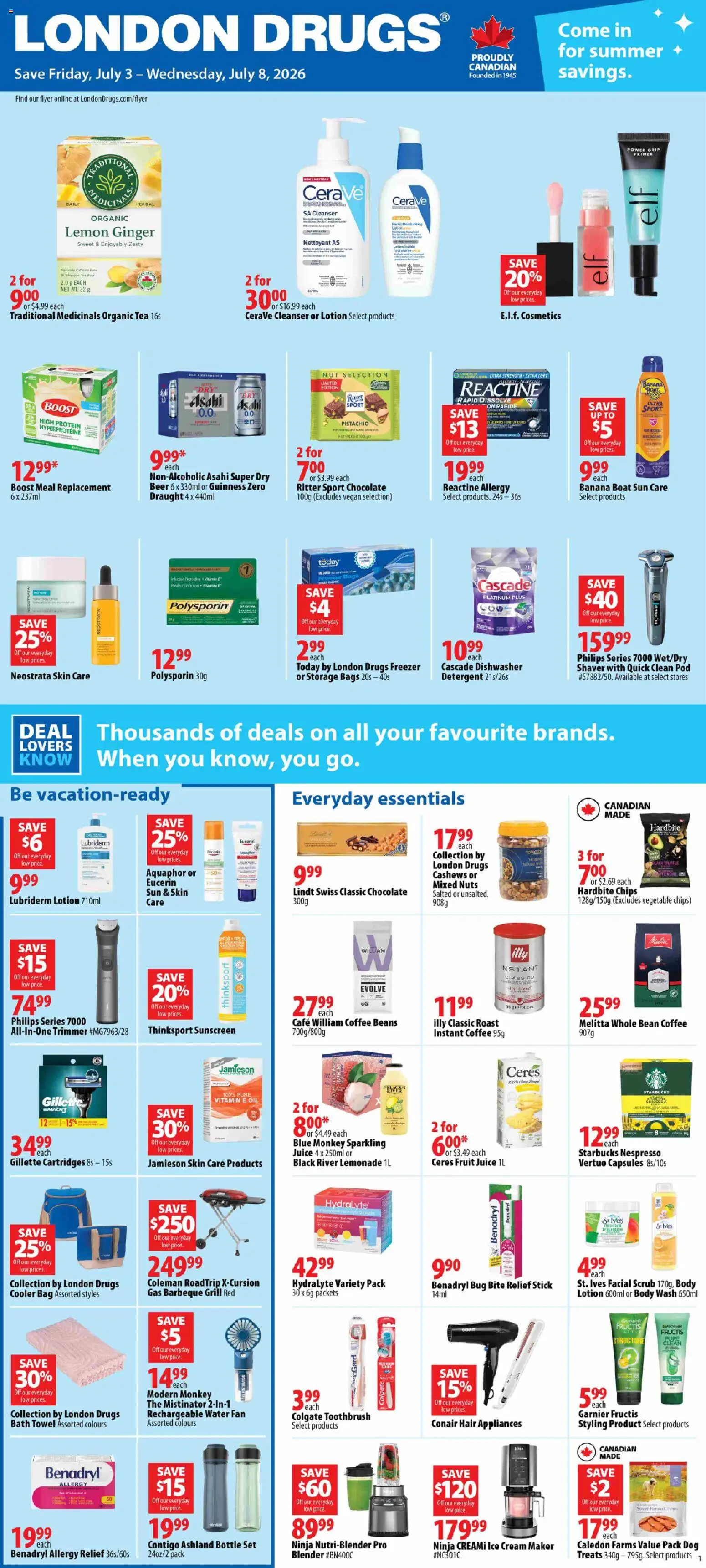 London Drugs flyer valid from Jul 3, 2026 | Page: 1