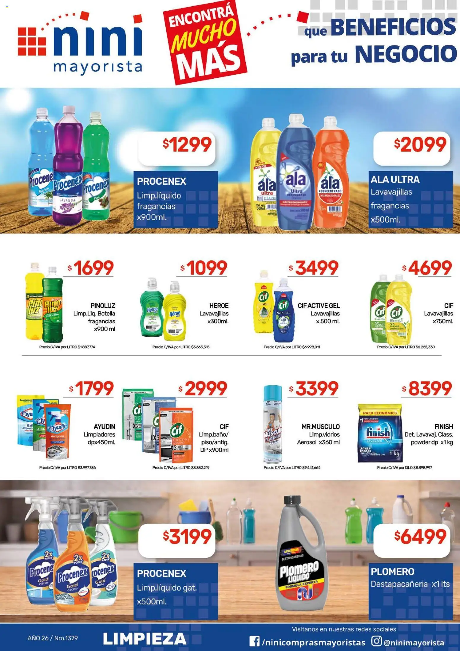 NINI Mayorista catálogo │ válido desde el 28/09/2026 | Página: 12 | Productos: Antigrasa, Botella, Cocina, Lavavajillas