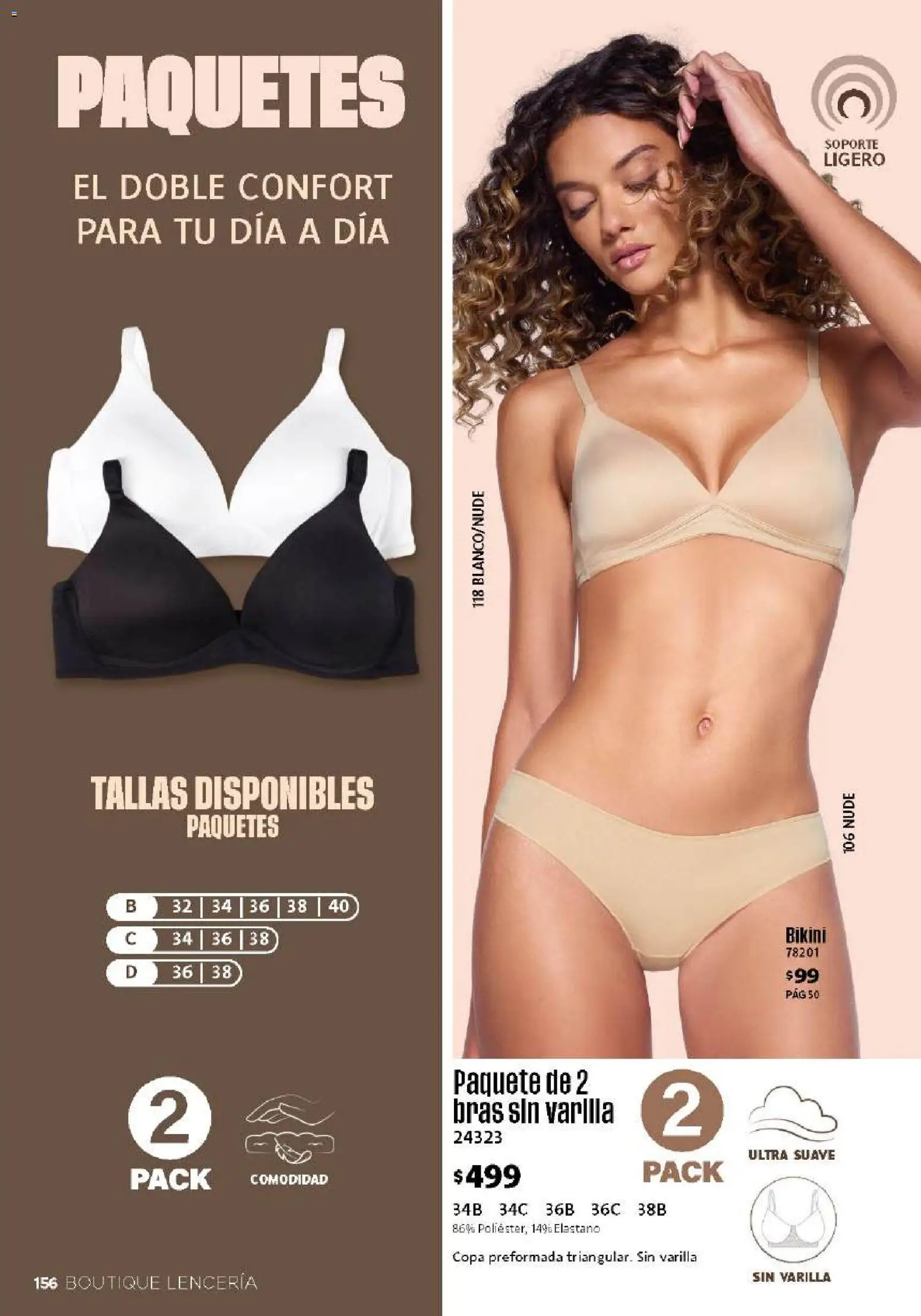 Nuevas ofertas de Ilusión válidas en toda la República Mexicana desde el 01/08/2026. ¡Encuentra las mejores ofertas en Ilusión catálogo Otoño! | Página: 158 | Productos: Lenceria, Bikini