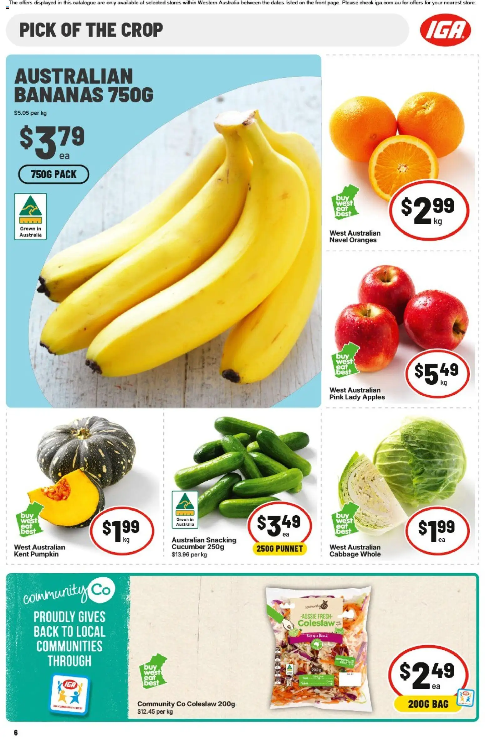 IGA catalogue - valid from 09/09/2026 | Page: 7 | Products: Cucumber, Bananas, Pumpkin, Bag