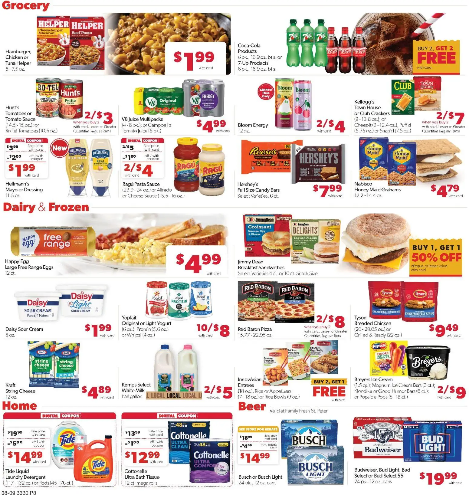 Family Fare Weekly Ad - MN - valid from 08/09/2026 | Page: 3 | Products: Magnum ice cream, Bath, Cream, Muffin