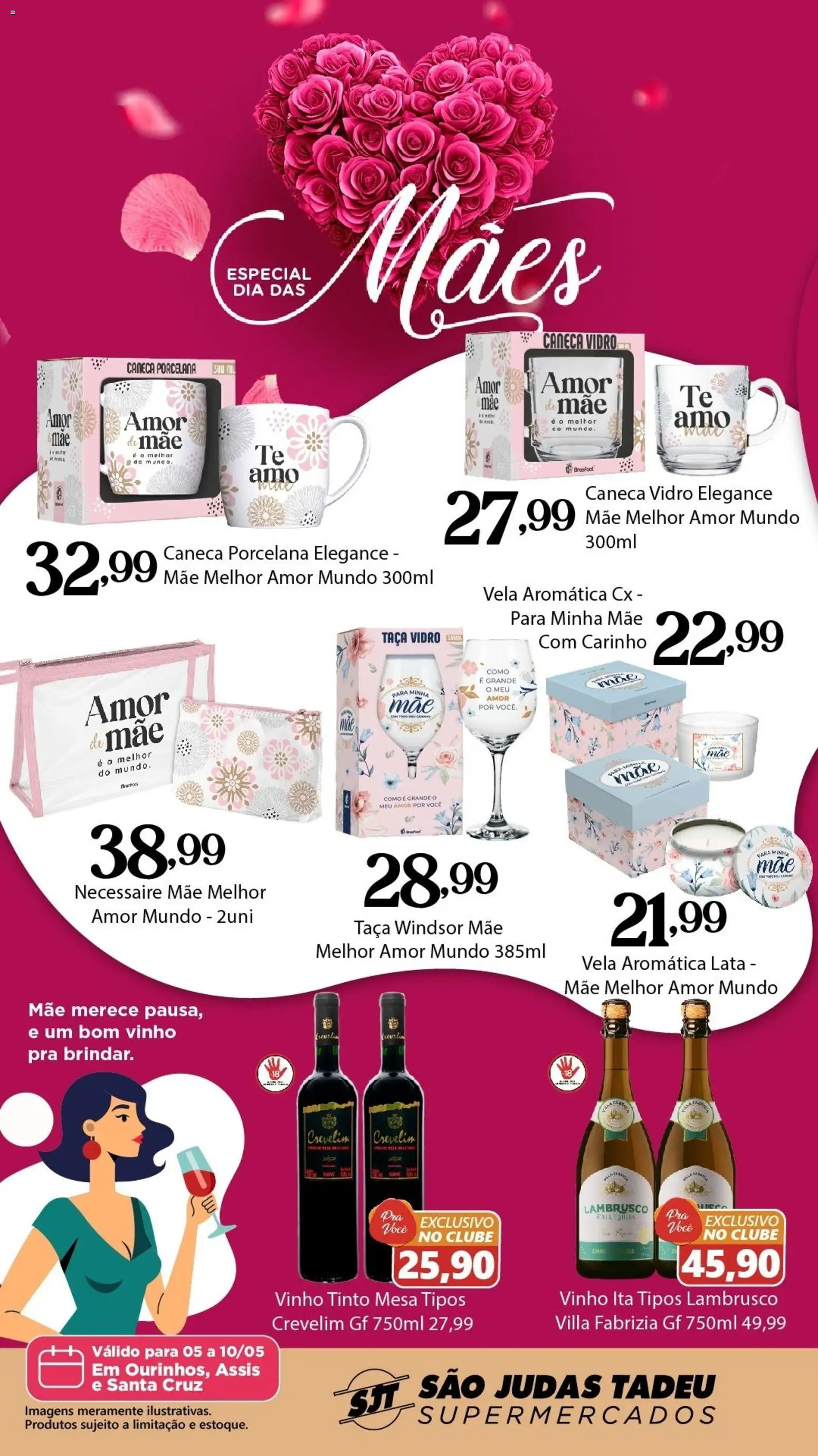 São Judas Tadeu Folheto - válido de 05.05.2026 | Página: 1 | Produtos: Necessaire, Mesa, Caneca, Vinho