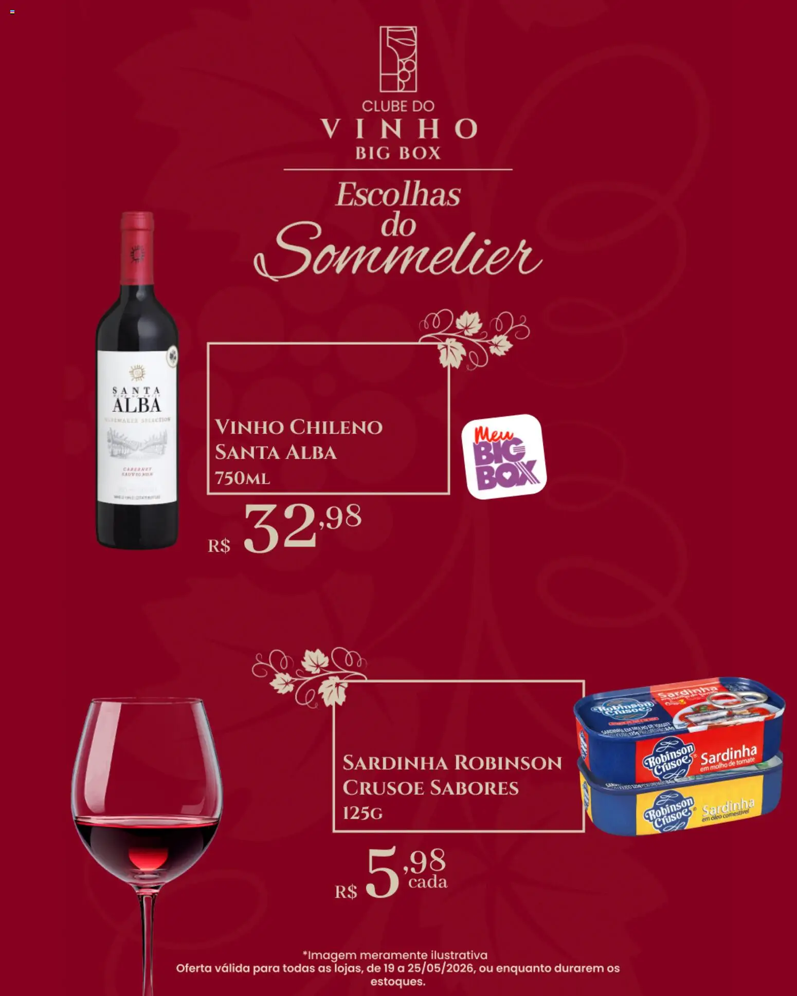Big Box Folheto - válido de 19.05.2026 | Página: 7 | Produtos: Molho de tomate, Óleo, Vinho, Sardinha