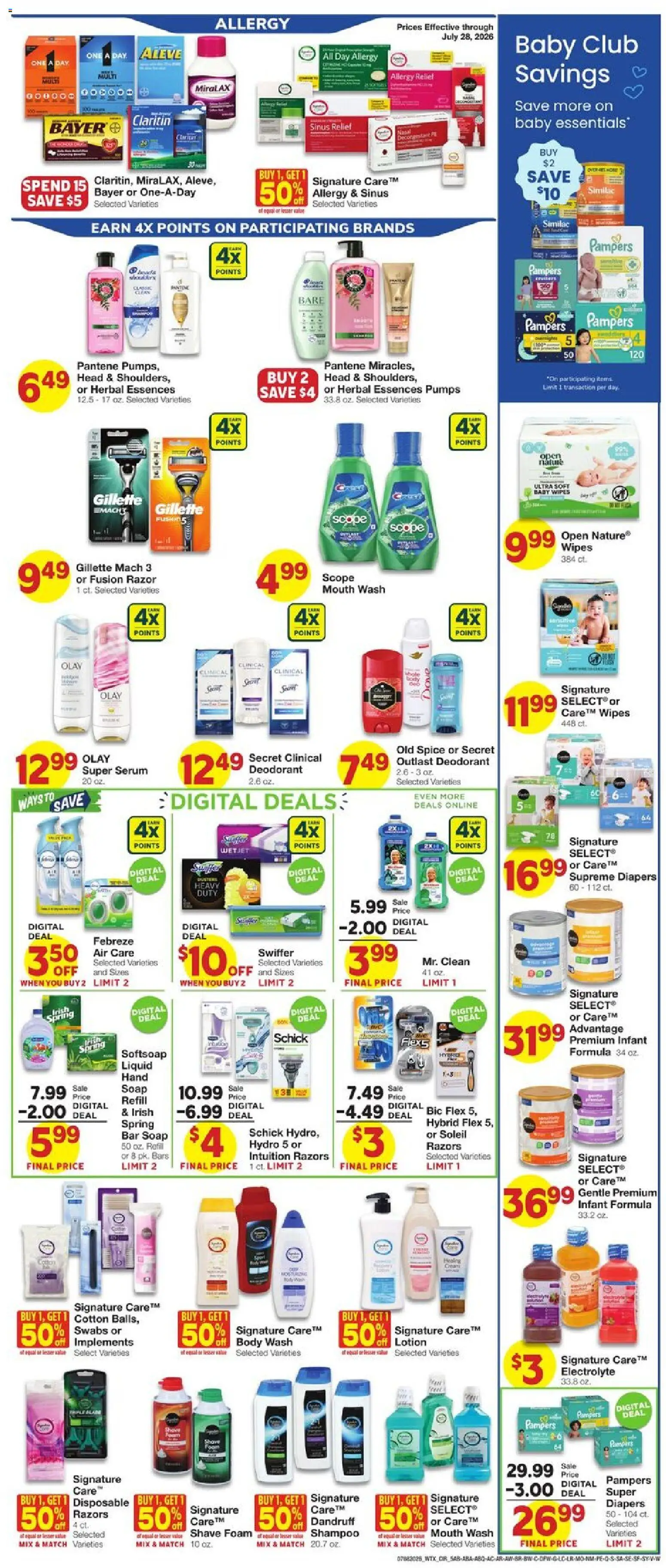 United Supermarkets Weekly Ad - valid from 07/08/2026 | Page: 5 | Products: Fusion, Shampoo, Deodorant, Body Wash