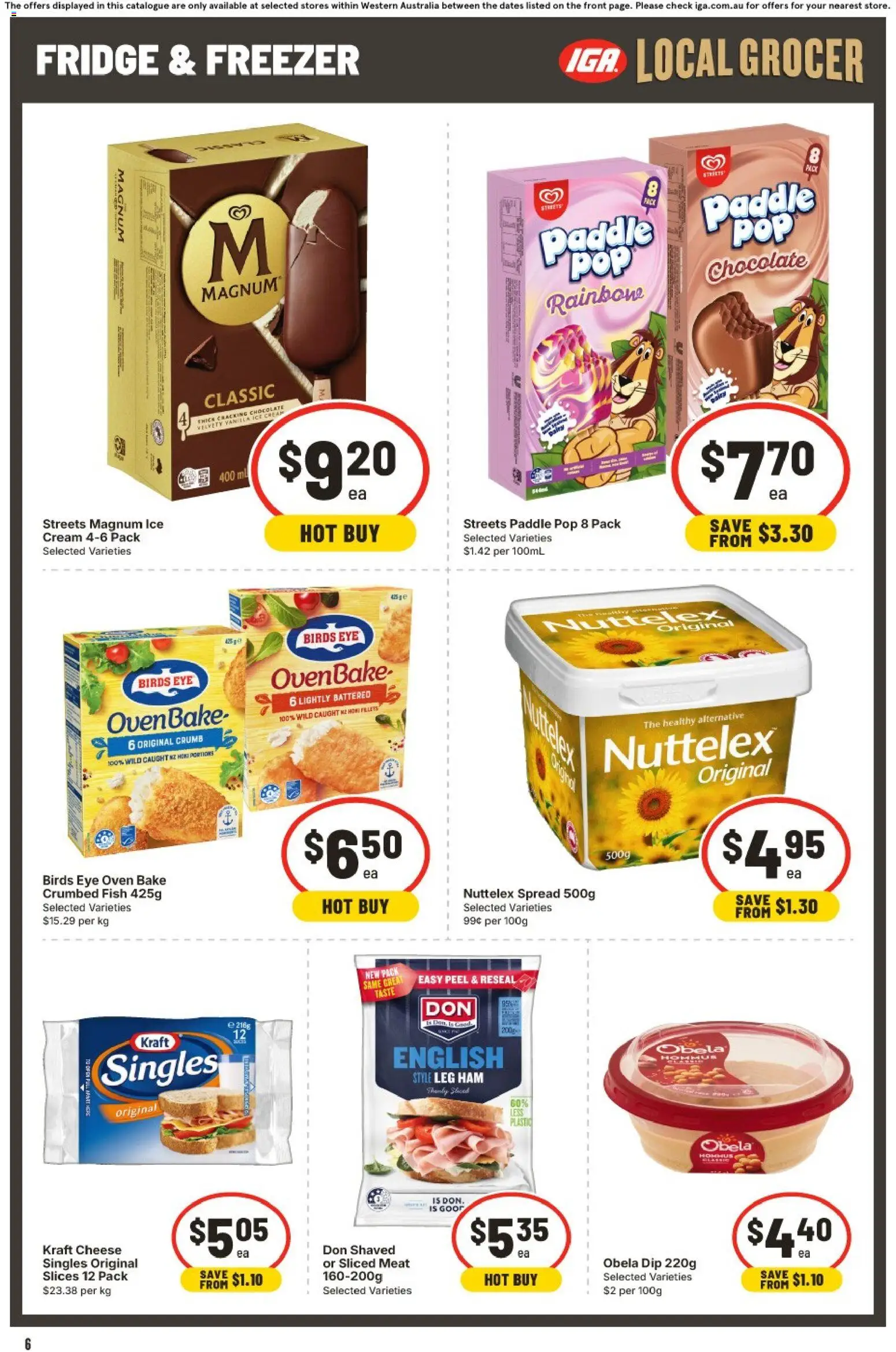 IGA catalogue - valid from 30/09/2026 | Page: 6 | Products: Ham, Meat, Ice cream, Magnum