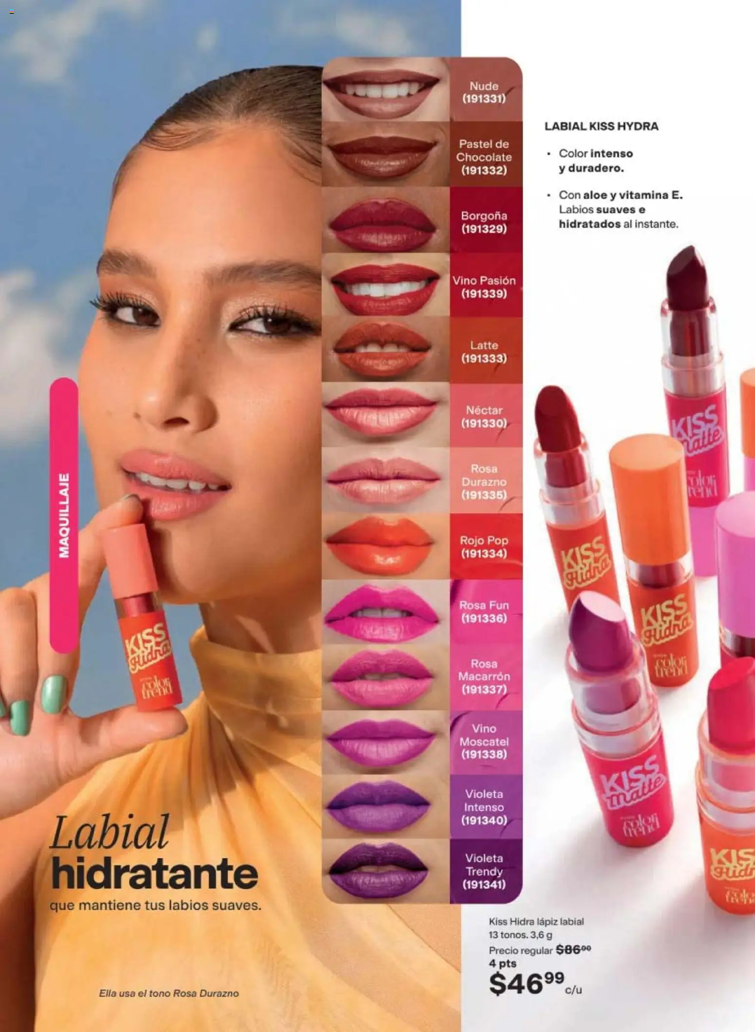 Nuevas ofertas de AVON válidas en toda la República Mexicana desde el 24.04.2026. ¡Encuentra las mejores ofertas en AVON campaña 7 2026! | Página: 48 | Productos: Pastel, Chocolate, Maquillaje, Lápiz labial