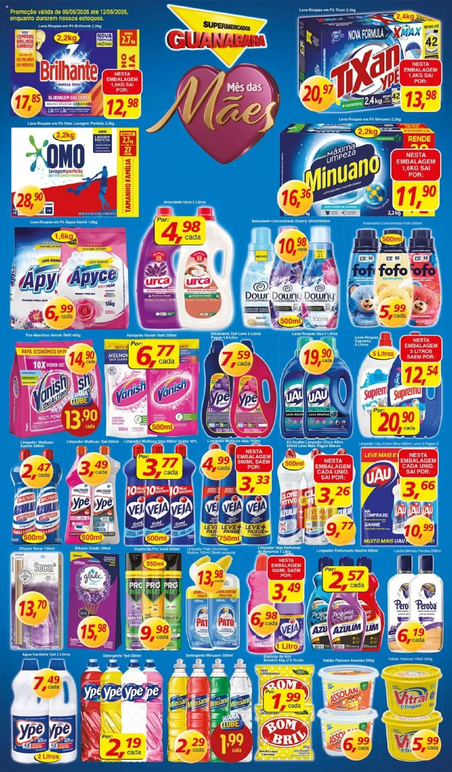Supermercados Guanabara Folheto - válido de 06.05.2026 | Página: 11 | Produtos: Difusor, Azulim, Limpador multiuso, Perfumes