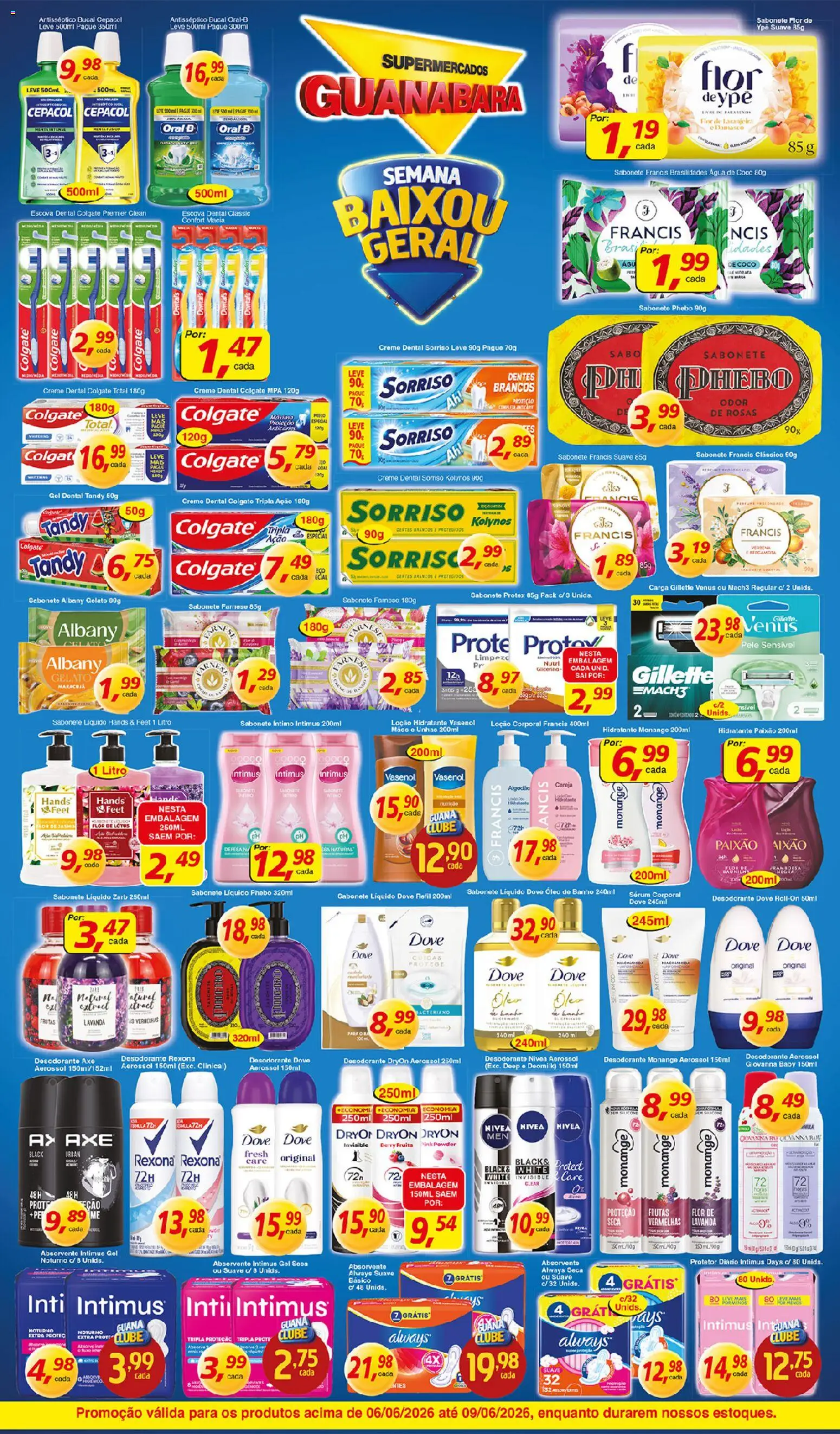 Supermercados Guanabara Folheto - válido de 06.06.2026 | Página: 9 | Produtos: Desodorante, Creme, Sabonete, Dove