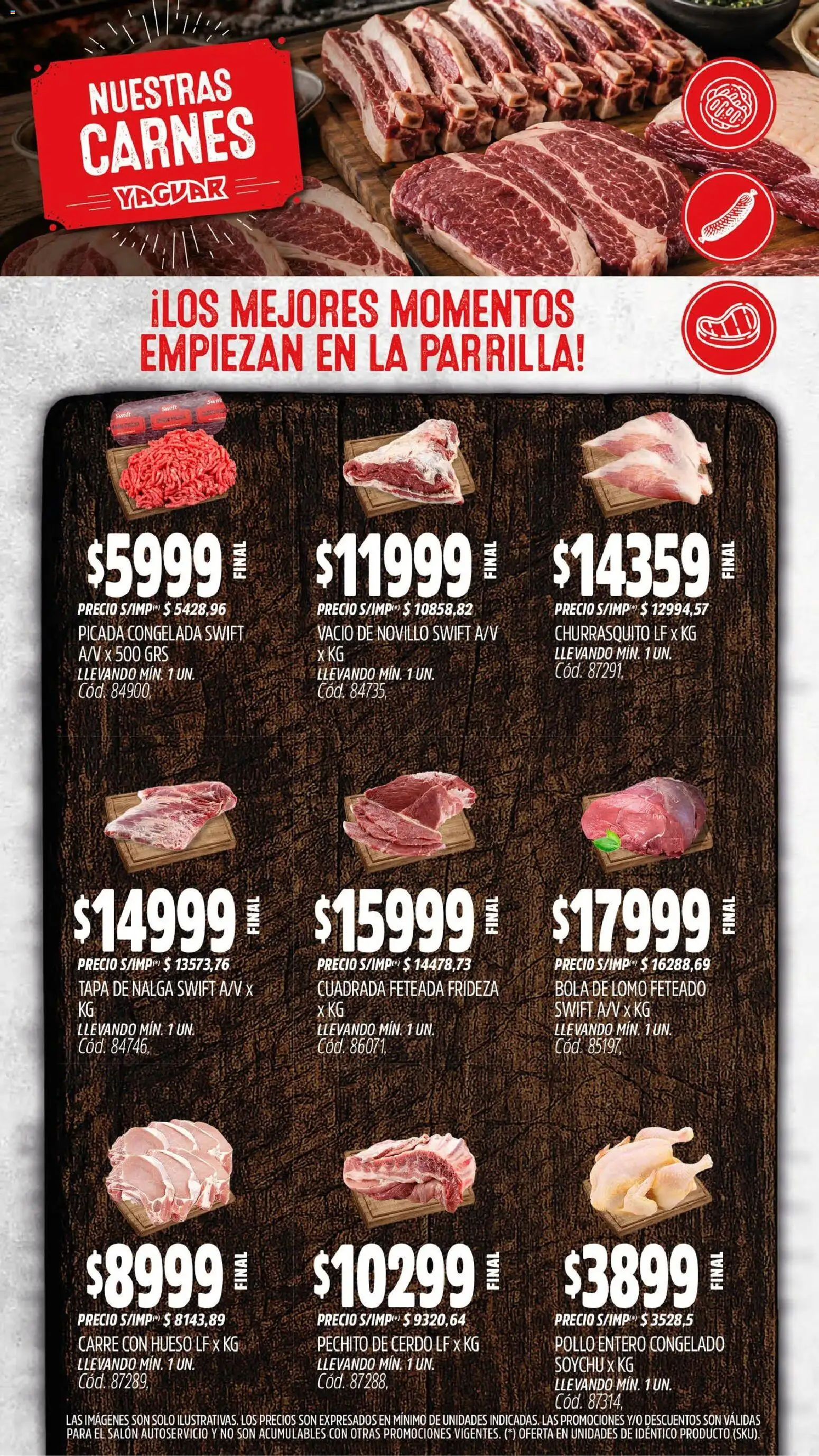 Yaguar - Oferta Semanal Jujuy │ válido desde el 31/08/2026 | Página: 7 | Productos: Lomo, Parrilla, Pollo, Cerdo