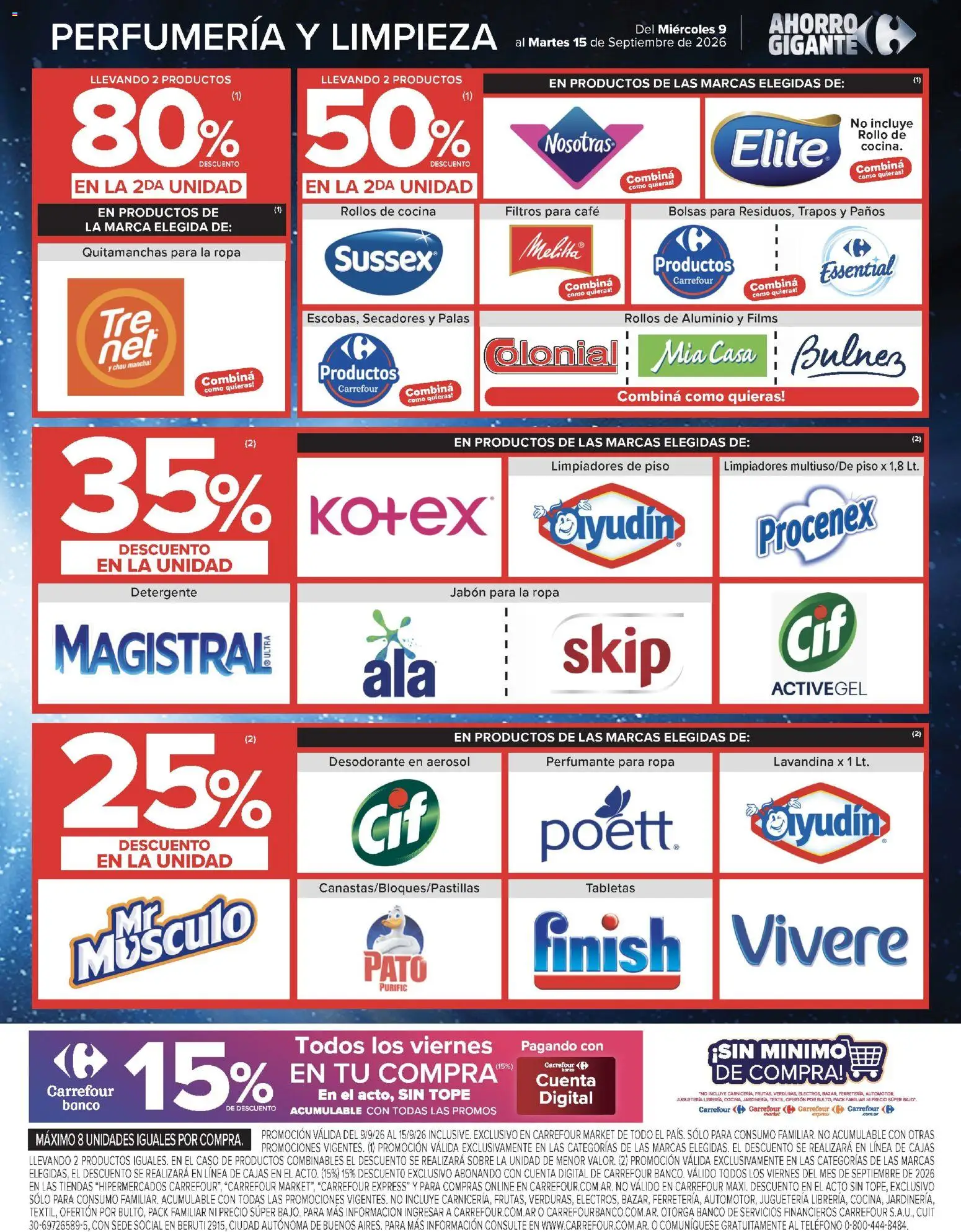 Carrefour - Ofertas │ válido desde el 09/09/2026 | Página: 52 | Productos: Teléfono, Lavandina, Jabón, Café