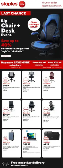 Preview of Staples weekly flyer / circulaire from shop Staples valid from 15.05.2026