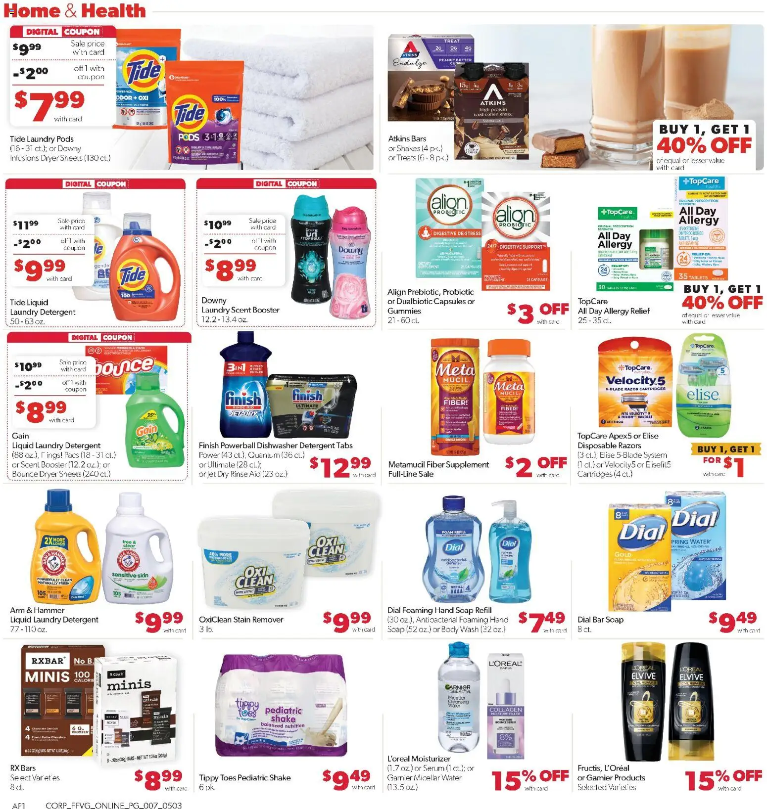 Family Fare Weekly Ad - MI - valid from 03.05.2026 | Page: 13 | Products: Fusion, Butter, Micellar water, Water
