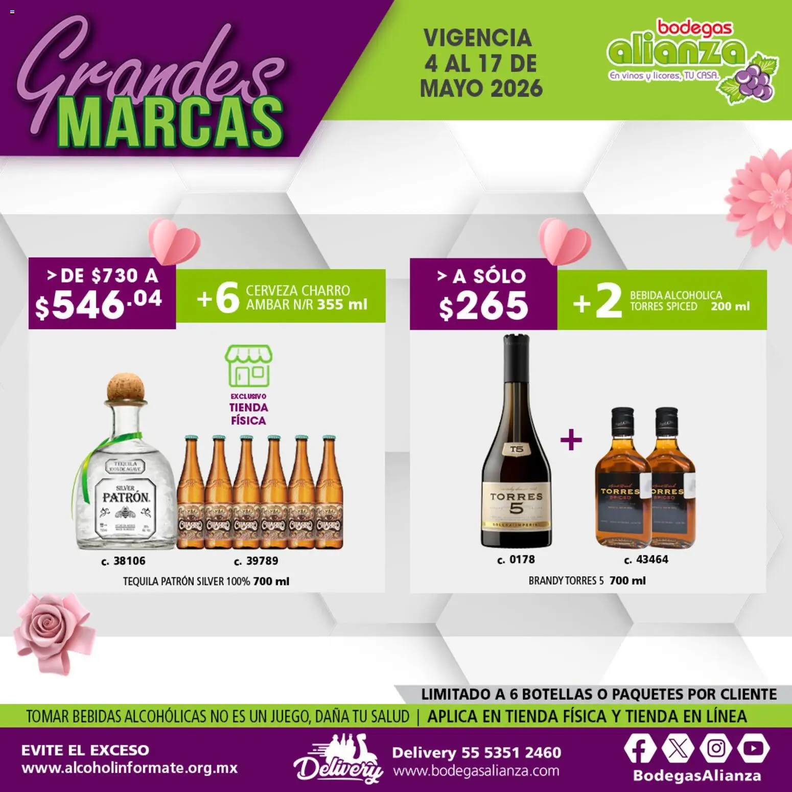 Nuevas ofertas de Bodegas Alianza válidas en toda la República Mexicana desde el 04.05.2026. ¡Encuentra las mejores ofertas en Bodegas Alianza catálogo Grandes Marcas! | Página: 14 | Productos: Cerveza, Tequila