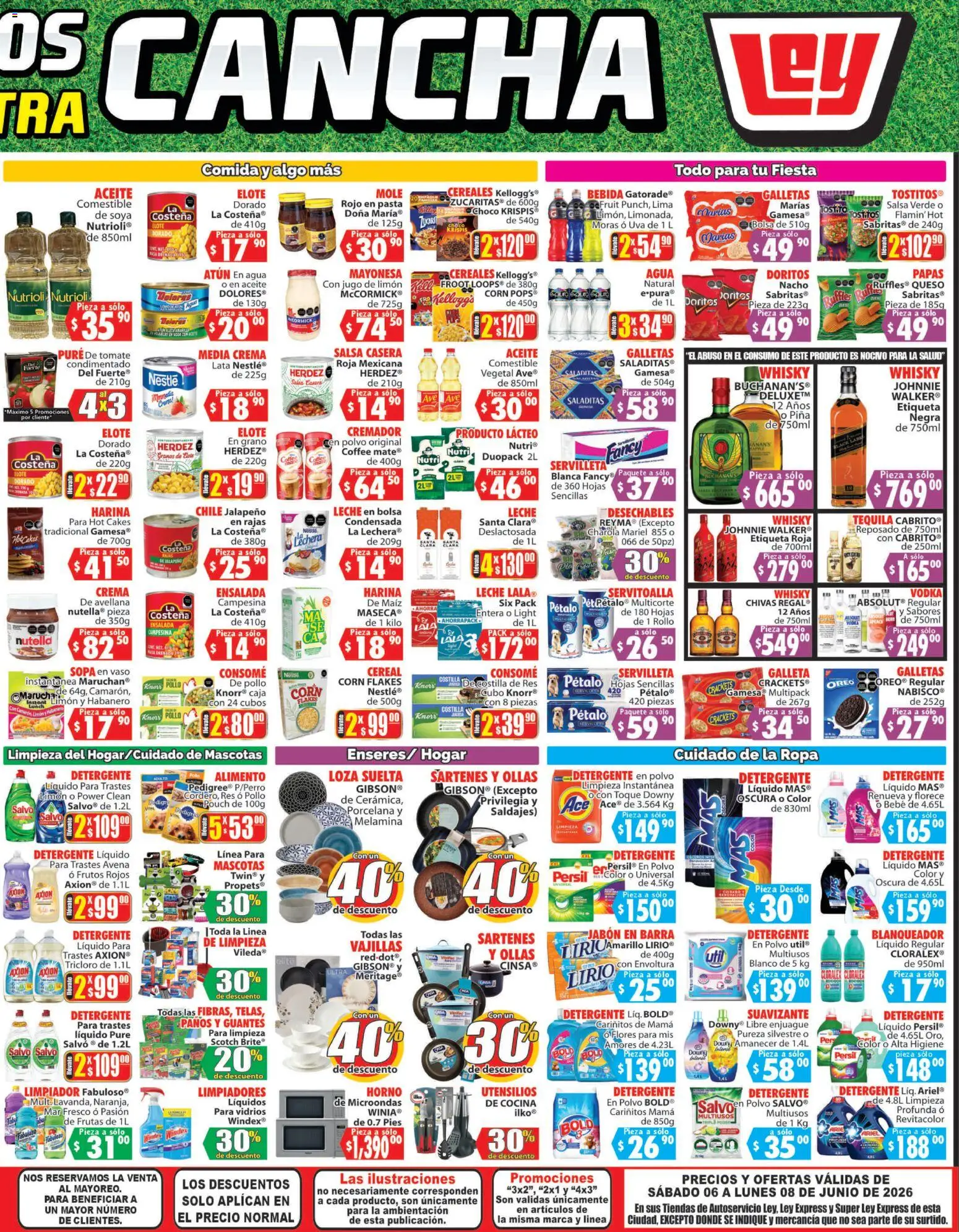 Nuevas ofertas de Casa Ley válidas en toda la República Mexicana desde el 06.06.2026. ¡Encuentra las mejores ofertas en Casa Ley folleto Autoservicio La Paz, BCS! | Página: 4 | Productos: Detergente, Limón, Lima, Limpiador