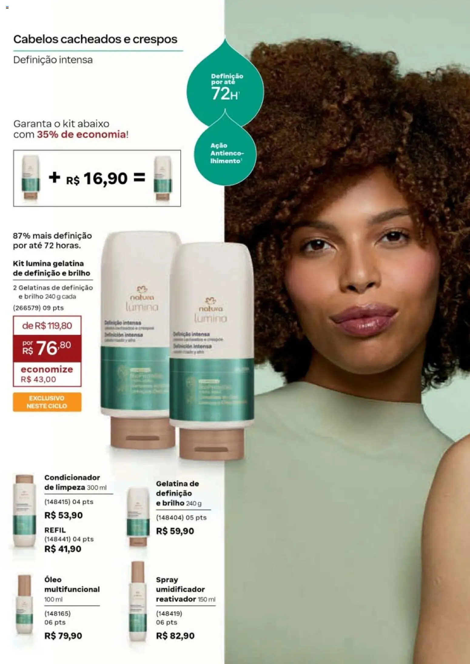 Natura Folheto - válido de 19/07/2026 | Página: 138 | Produtos: Condicionador, Óleo, Umidificador, Gelatina