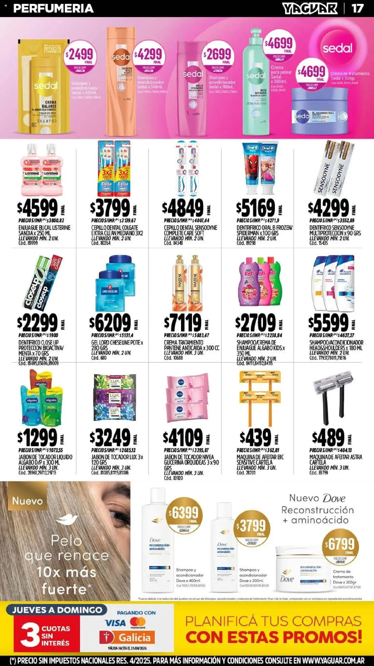 Yaguar - Oferta Semanal Salta │ válido desde el 03/08/2026 | Página: 20 | Productos: Sandía, Shampoo, Acondicionador, Crema