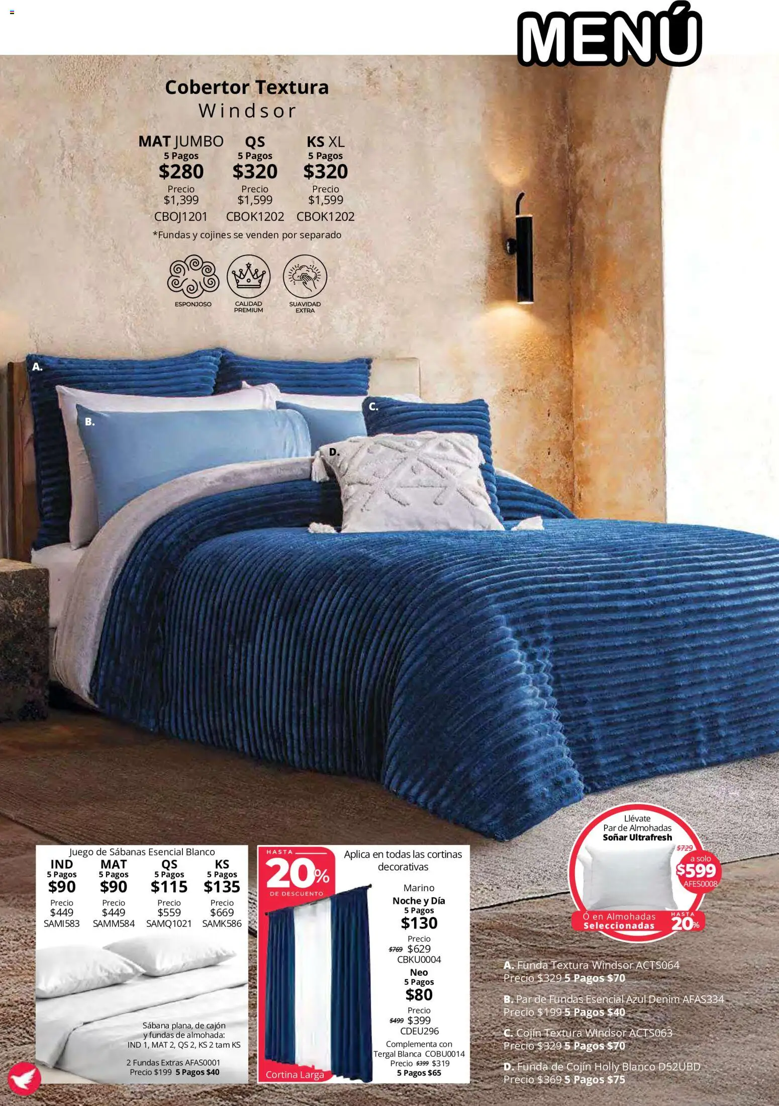 Nuevas ofertas de Colchas Concord válidas en toda la República Mexicana desde el 15/10/2026. ¡Encuentra las mejores ofertas en Colchas Concord catálogo Colección Cobertor Calor de Hogar! | Página: 64