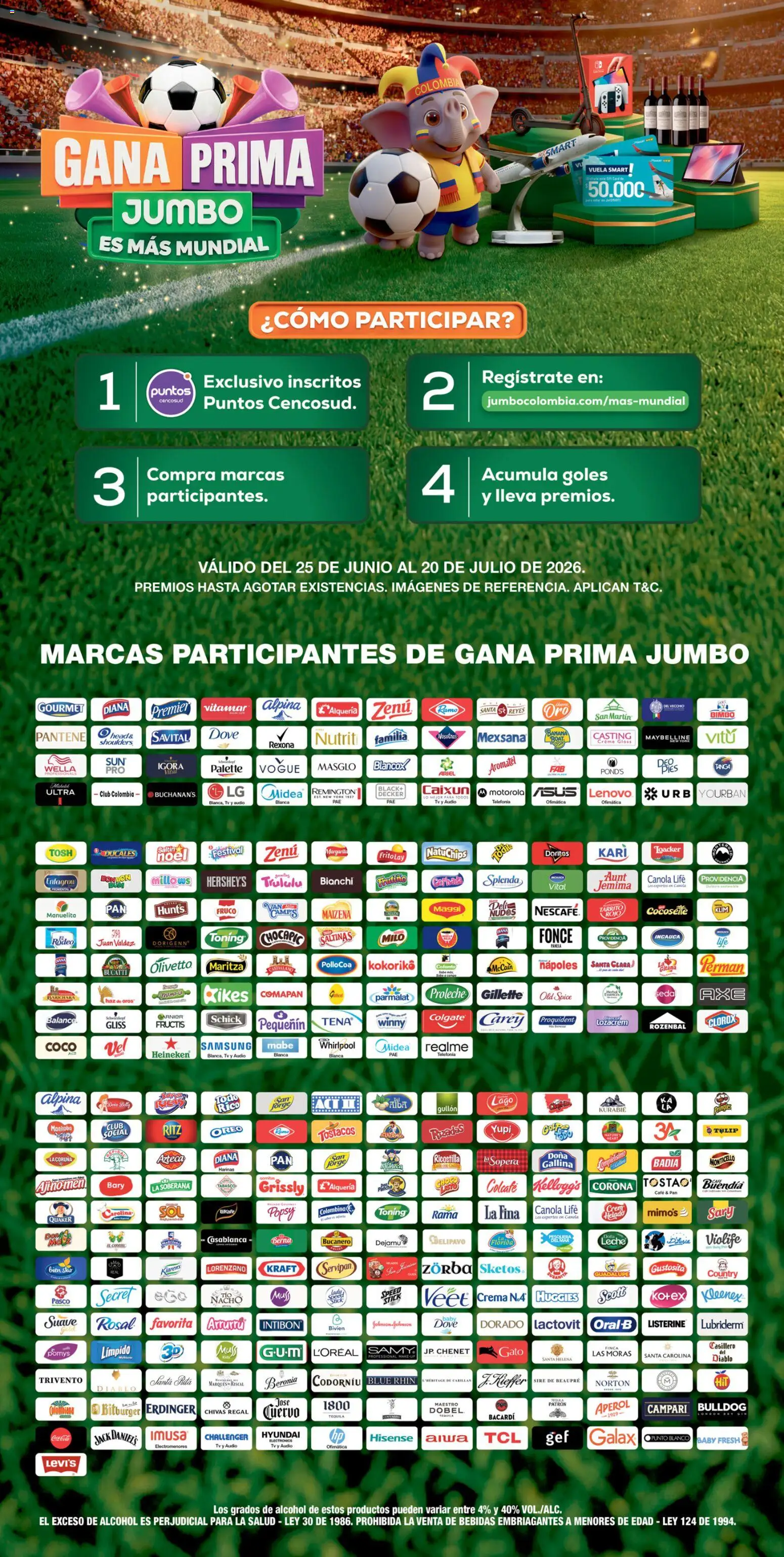 Jumbo revista - valida desde el 25/06/2026 | Página: 2 | Productos: Listerine, Jack Daniel's, Leche, Café