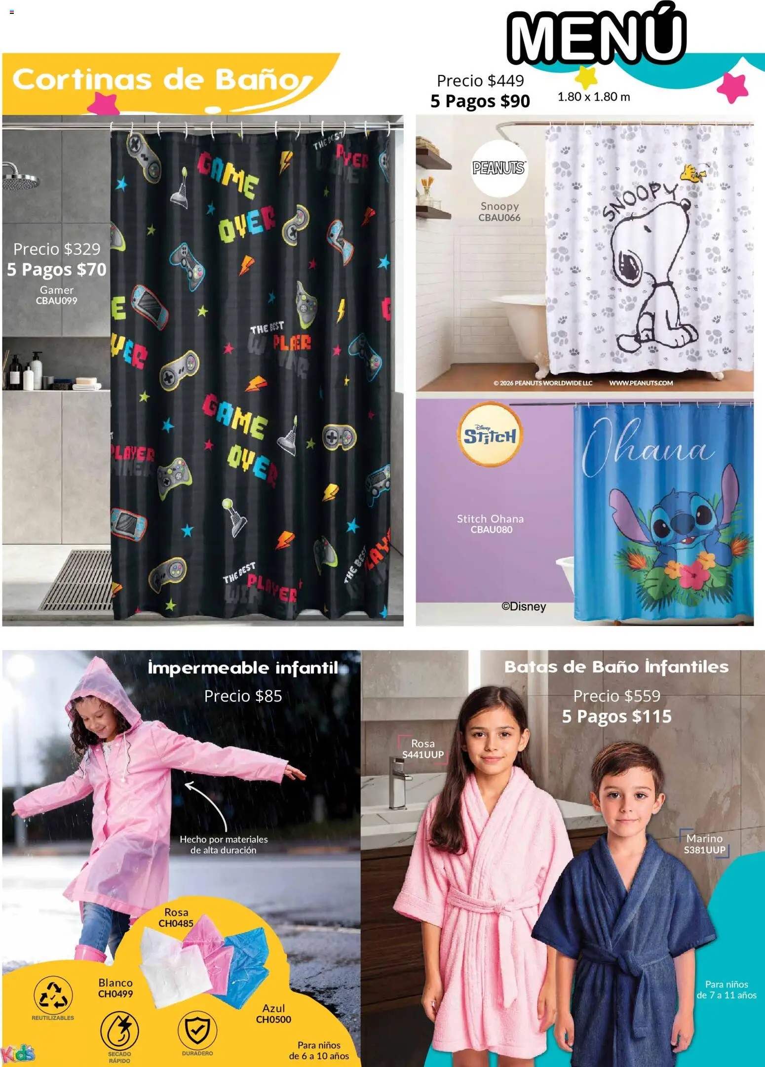 Nuevas ofertas de Colchas Concord válidas en toda la República Mexicana desde el 01/08/2026. ¡Encuentra las mejores ofertas en Colchas Concord catálogo Colección Infantil! | Página: 30 | Productos: Cortinas, Baño