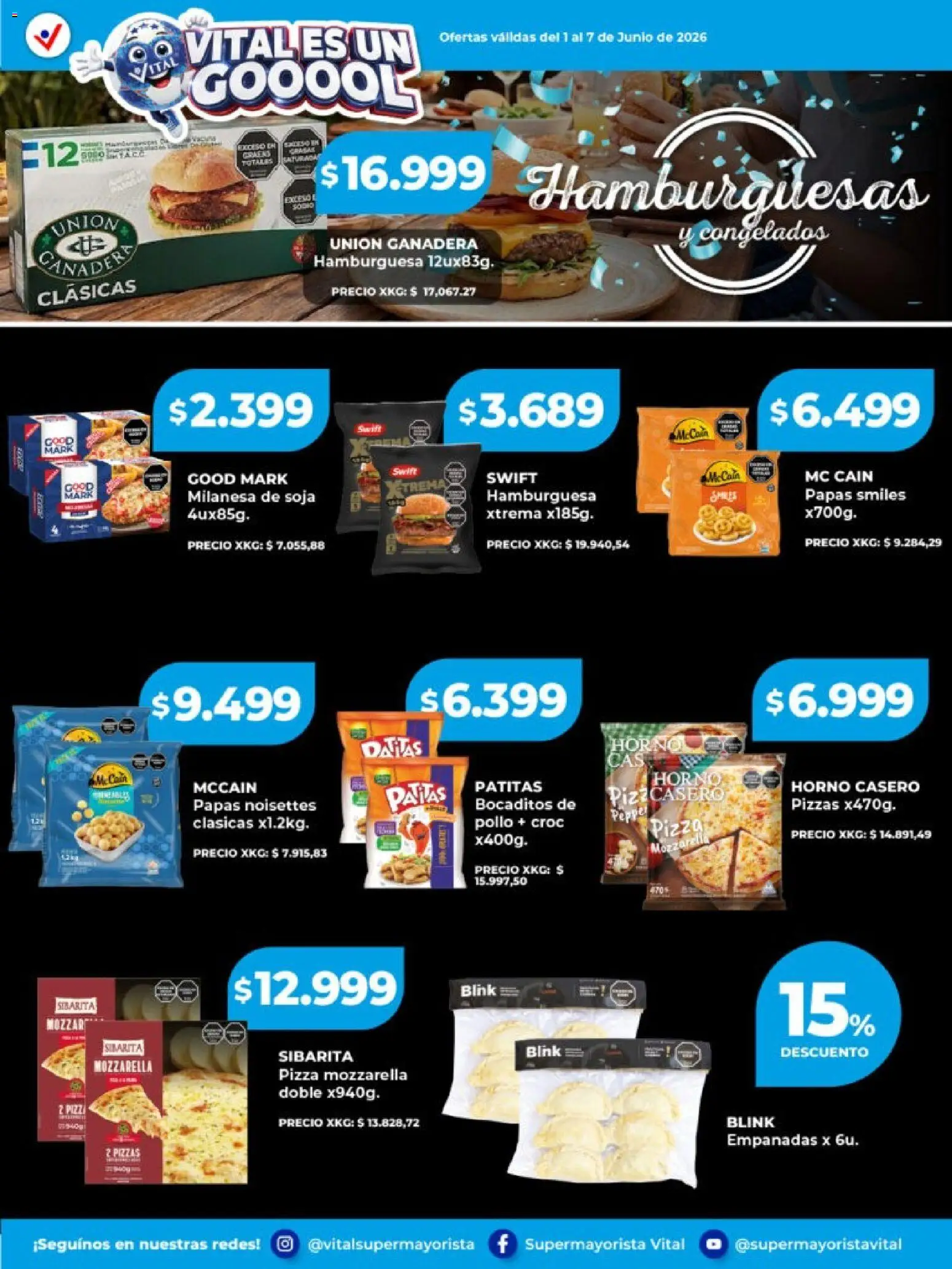 Vital - Especial de frescos │ válido desde el 01.06.2026 | Página: 7 | Productos: Horno, Pollo, Milanesa, Pizza