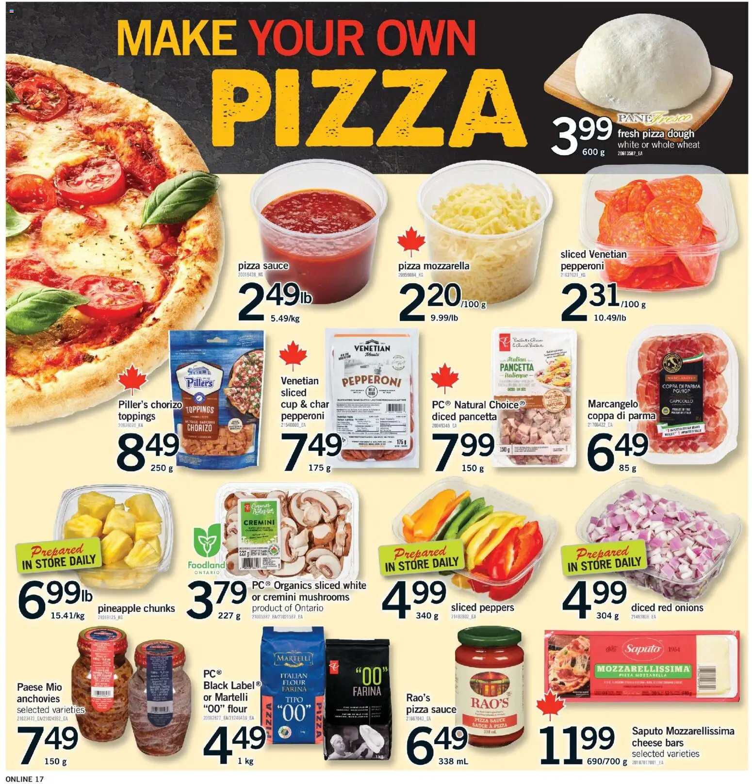 Fortinos flyer valid from 28.05.2026 | Page: 17 | Products: Pineapple, Cheese, Pizza