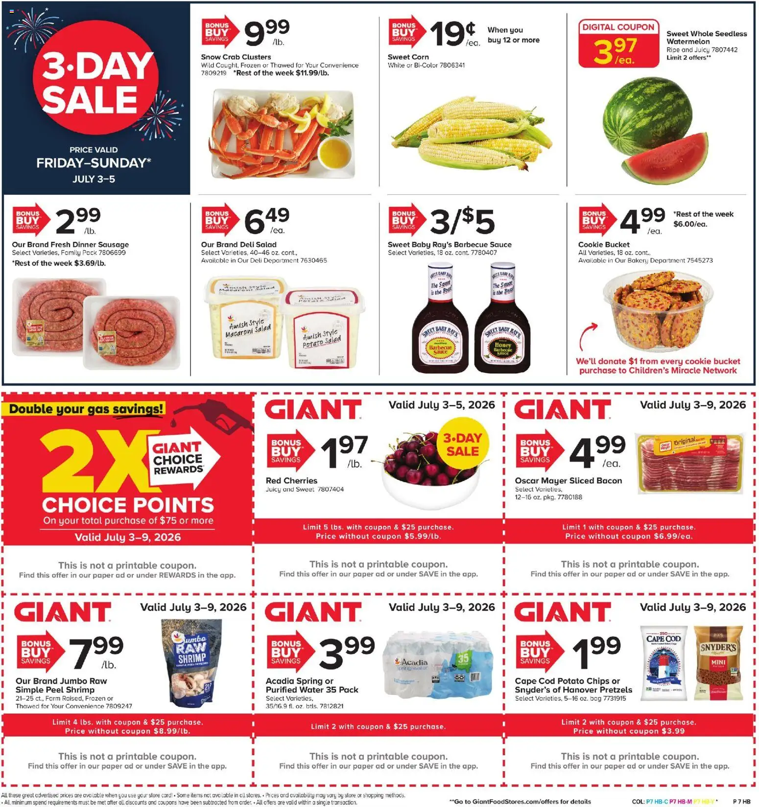 Giant Weekly Ad - valid from 07/03/2026 | Page: 6 | Products: Chips, Water, Sausage, Bag