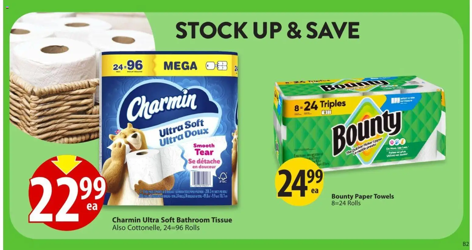 Save on foods flyer valid from Aug 13, 2026 | Page: 31 | Products: Paper towels, Towels