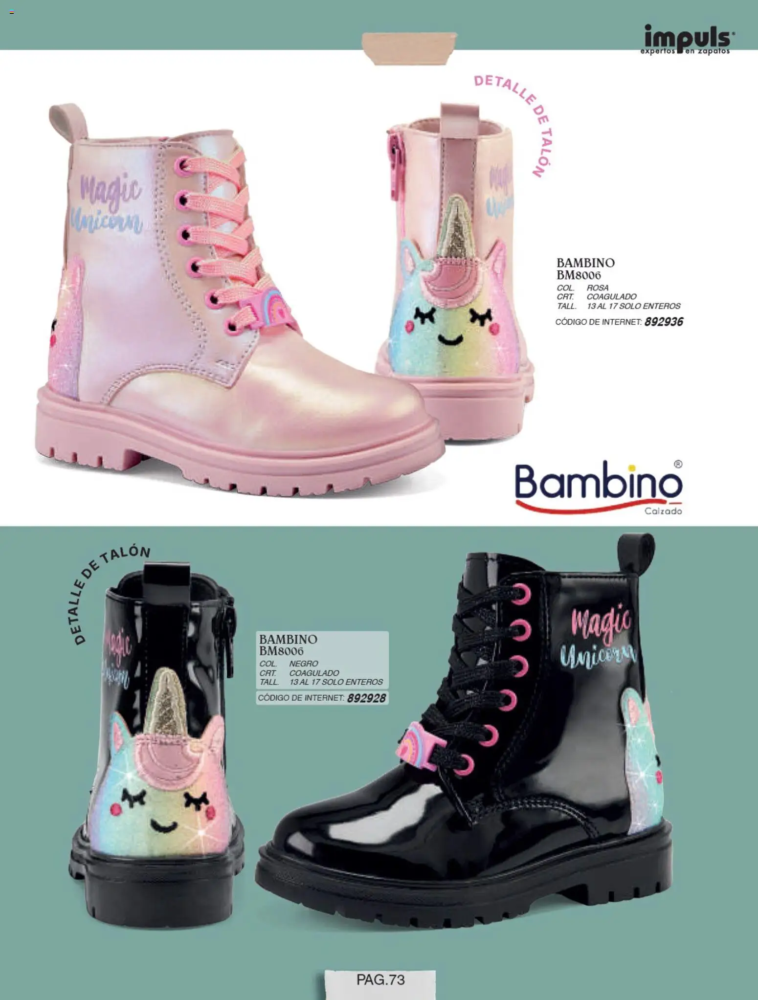 Nuevas ofertas de Impuls válidas en toda la República Mexicana desde el 01/07/2026. ¡Encuentra las mejores ofertas en Impuls catálogo Niña! | Página: 75 | Productos: Zapatos