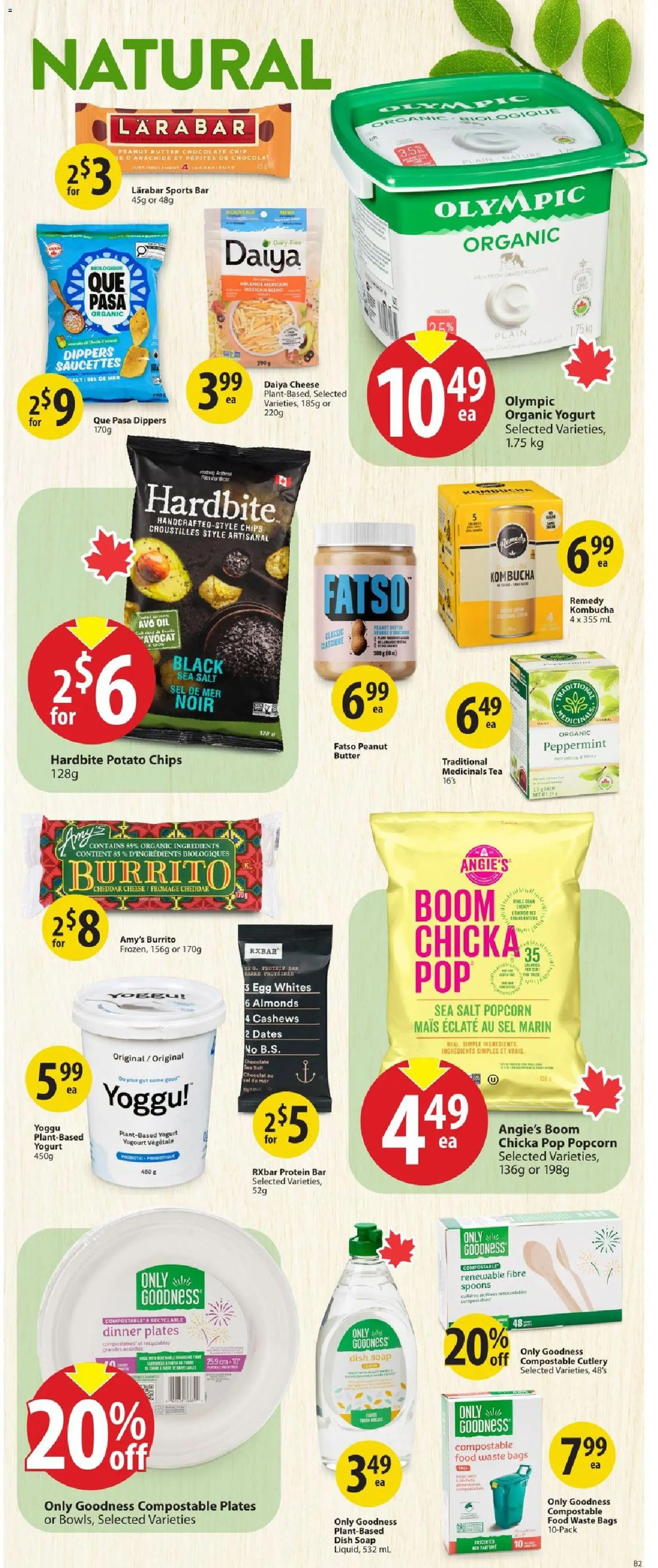Save on foods flyer valid from Jul 30, 2026 | Page: 26 | Products: Tea, Chips, Yogurt, Chocolate