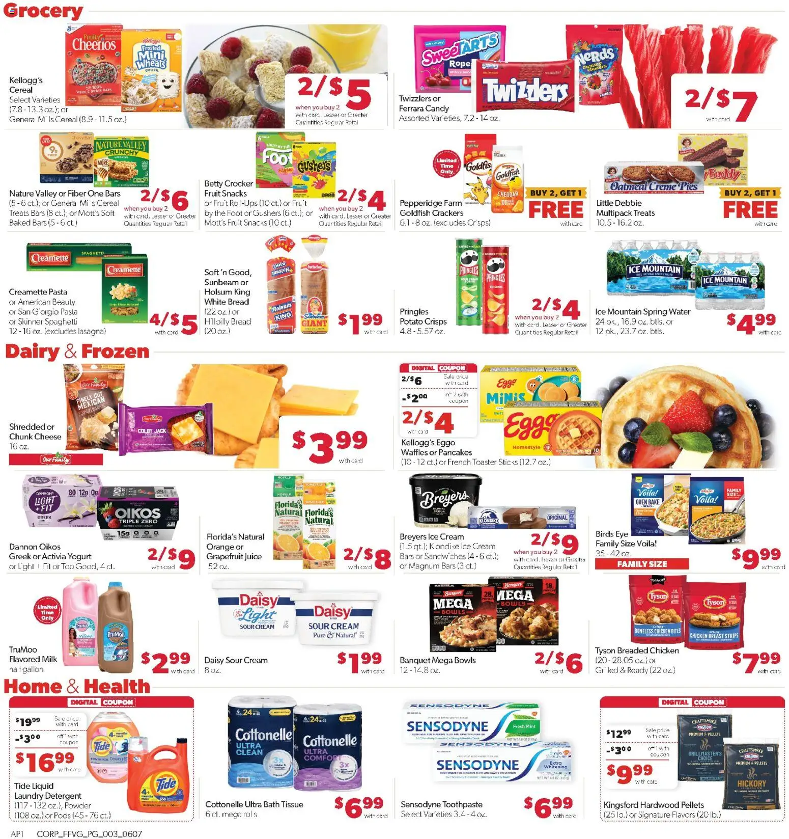 Family Fare Weekly Ad - valid from 07.06.2026 | Page: 3 | Products: Milk, Cheese, Yogurt, Ice cream