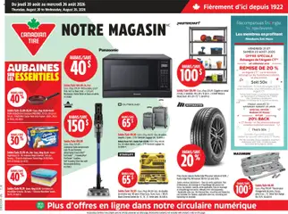 Preview of Canadian Tire circulaire from shop Canadian Tire valid from Aug 20, 2026