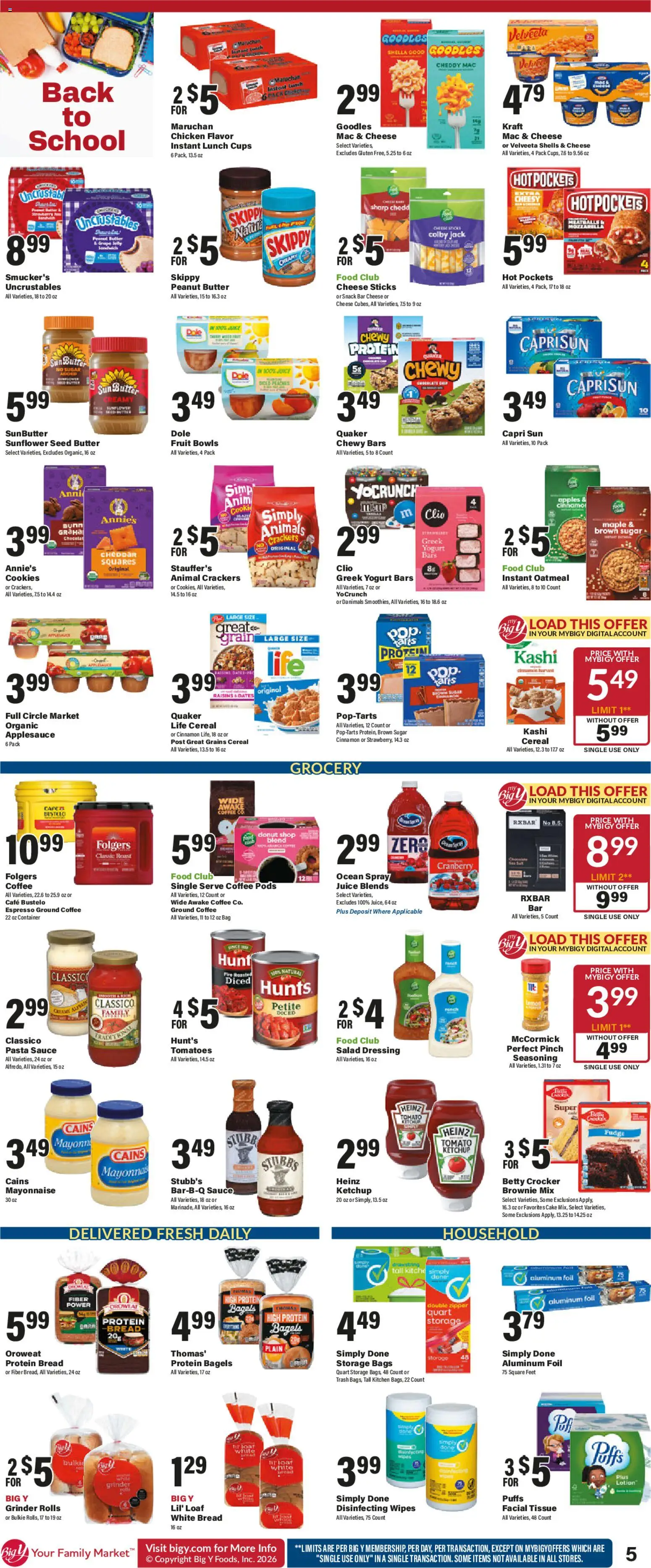 Big Y Weekly Ad - valid from 08/20/2026 | Page: 8 | Products: Salad, Oatmeal, Dressing, Donut