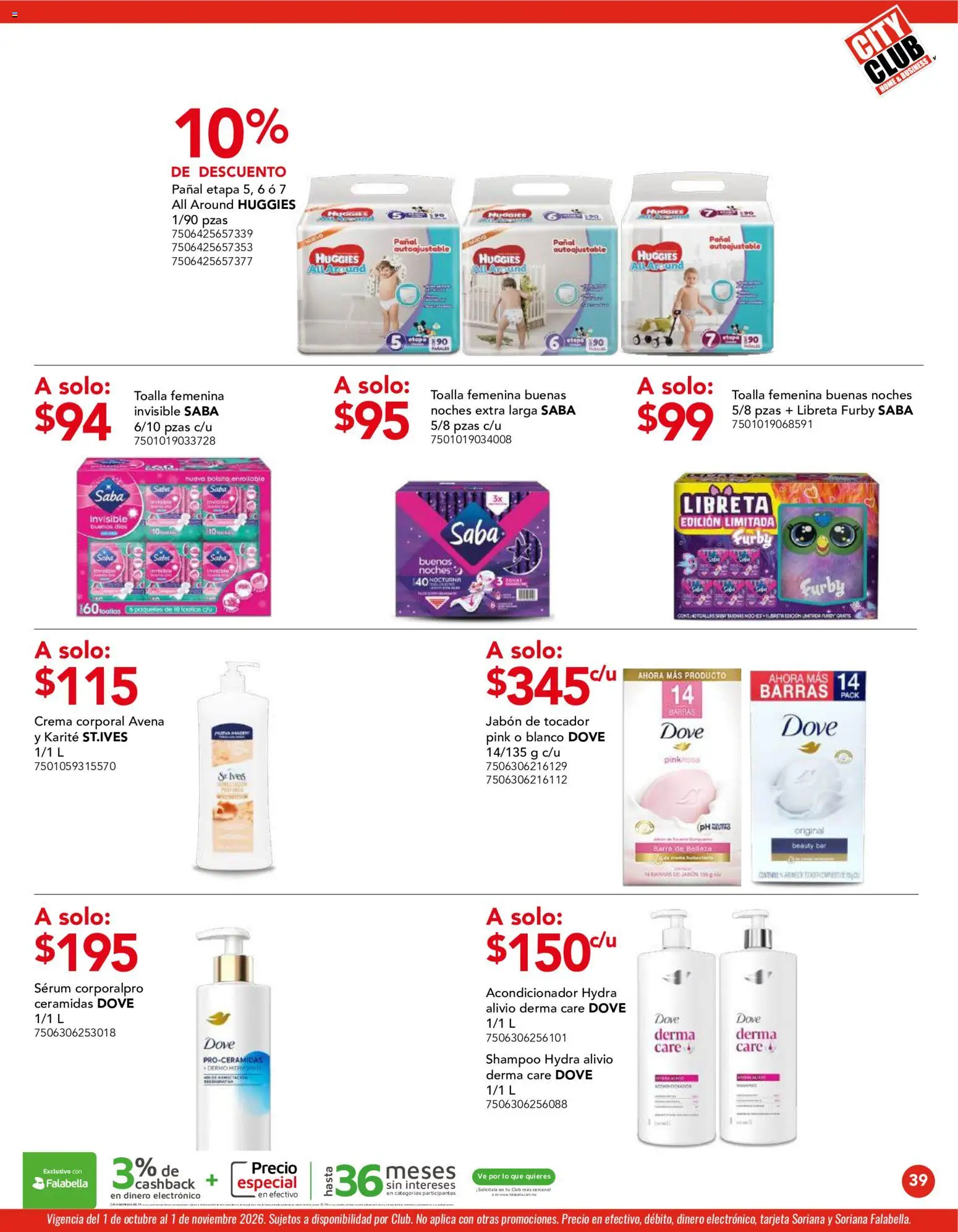 Nuevas ofertas de City Club válidas en toda la República Mexicana desde el 01/10/2026. ¡Encuentra las mejores ofertas en City Club catálogo! | Página: 39