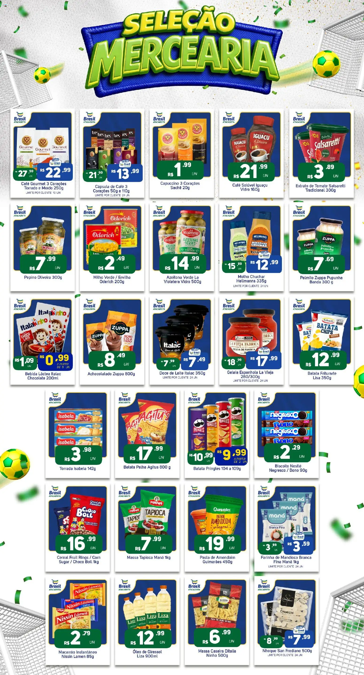 Brasil Atacadista Folheto - válido de 08.06.2026 | Página: 2 | Produtos: Massa, Óleo de girassol, Pasta de amendoim, Café solúvel