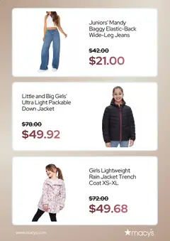 Preview of Macy's weekly ads valid from 07/27/2026 | Page: 5 | Products: Jacket, Coat, Jeans