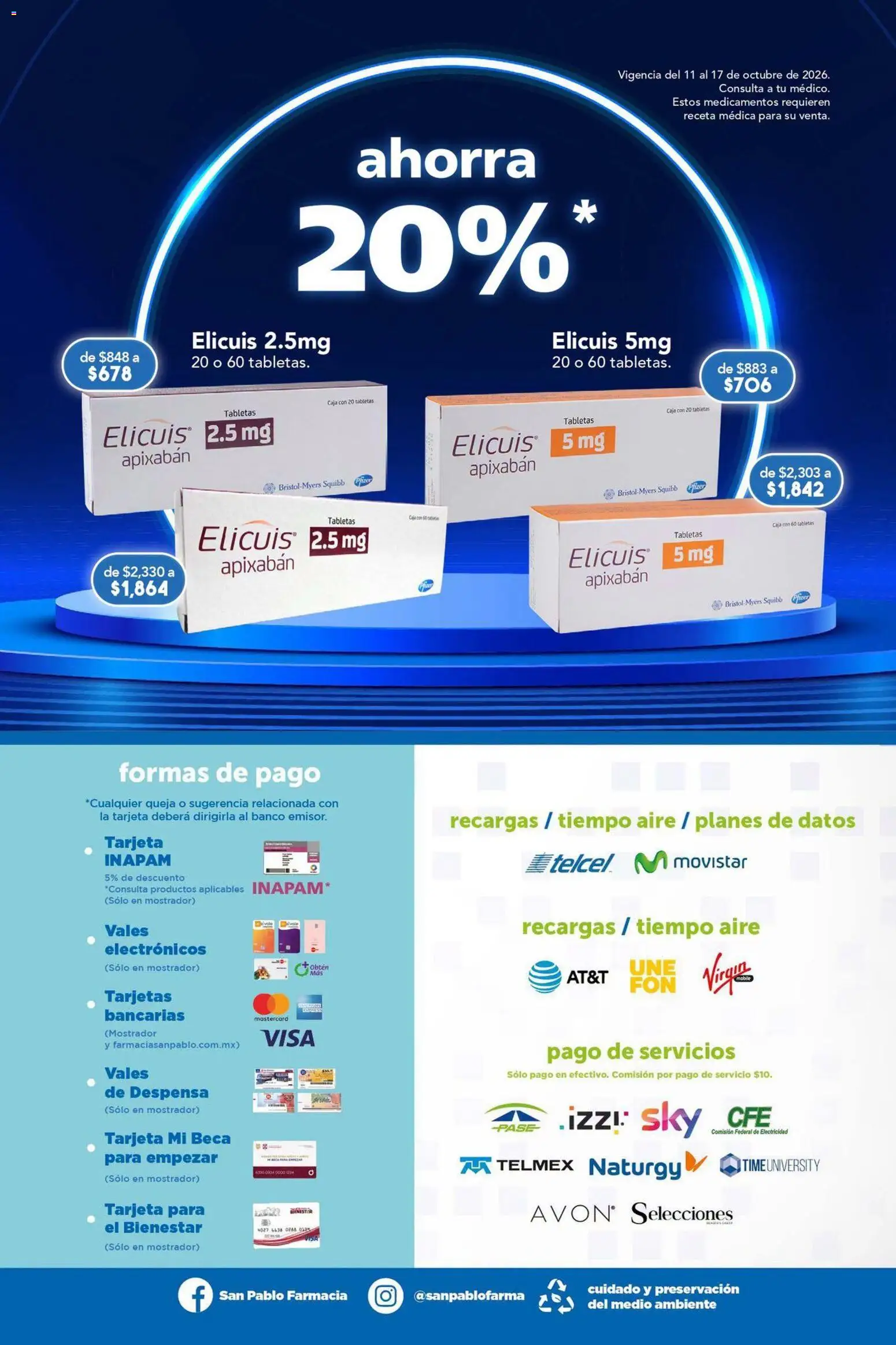 Nuevas ofertas de Farmacia San Pablo válidas en toda la República Mexicana desde el 11/10/2026. ¡Encuentra las mejores ofertas en Farmacia San Pablo catálogo! | Página: 14