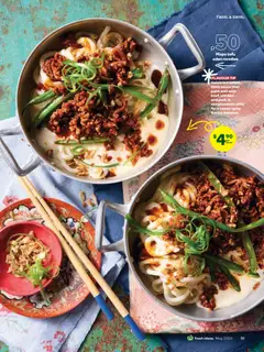 Preview of Woolworths Fresh Ideas magazine - valid from 01.05.2026 | Page: 51 | Products: Chicken, Noodles, Sauce, Chilli