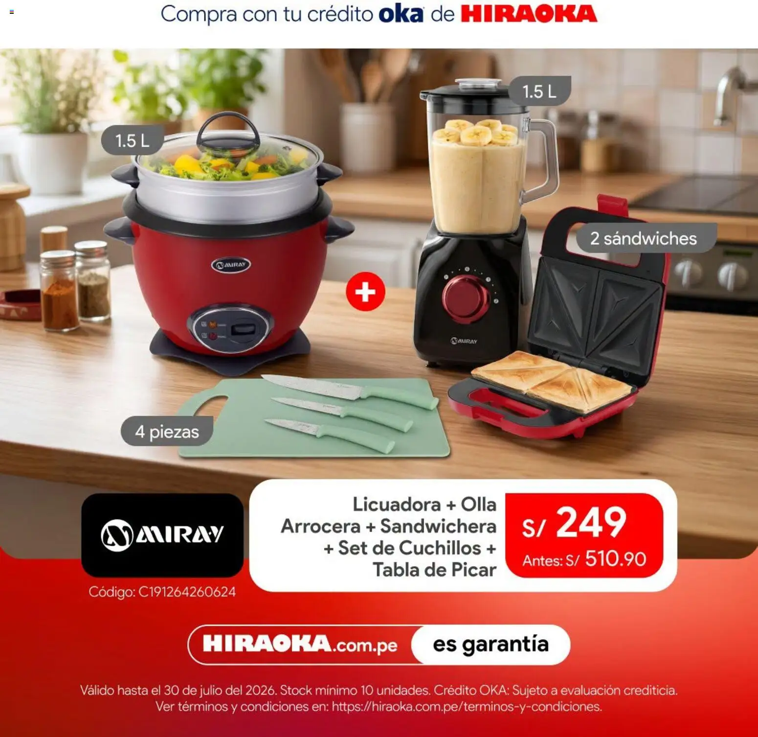 Catálogo Hiraoka válido desde 28/07/2026 | Página: 6 | Productos: Sandwichera, Licuadora