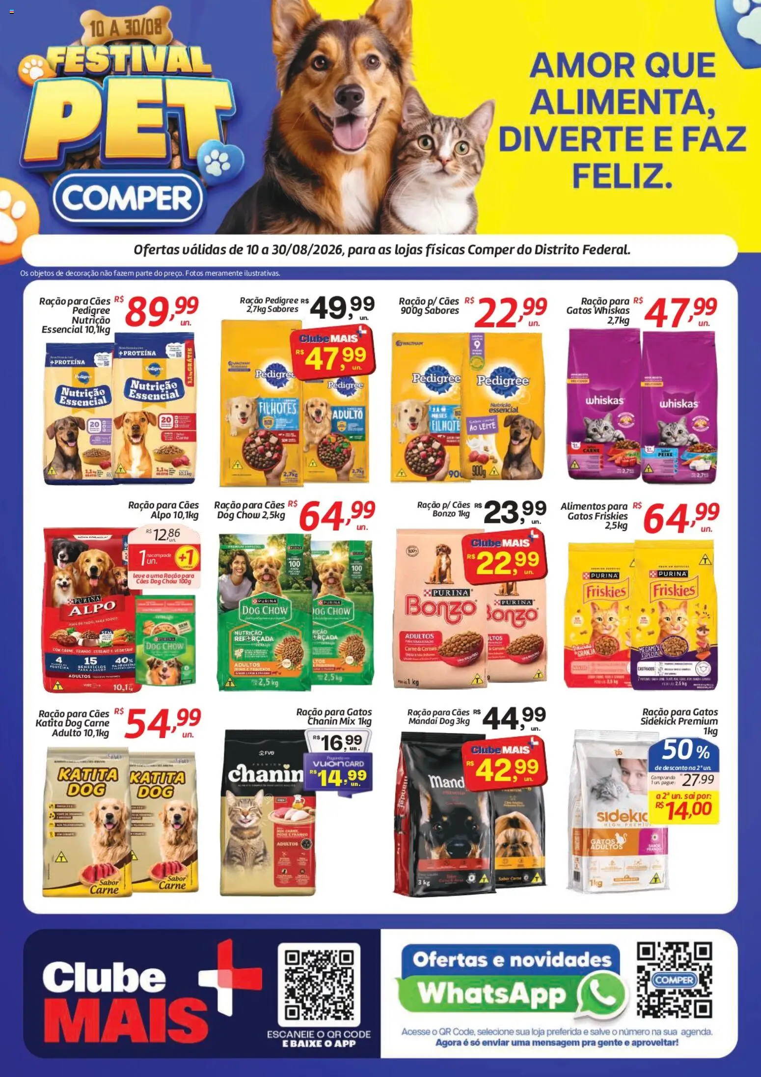 Comper Folheto - válido de 10/08/2026 | Página: 1 | Produtos: Decoração, Carne, Alimentos, Ração para cães