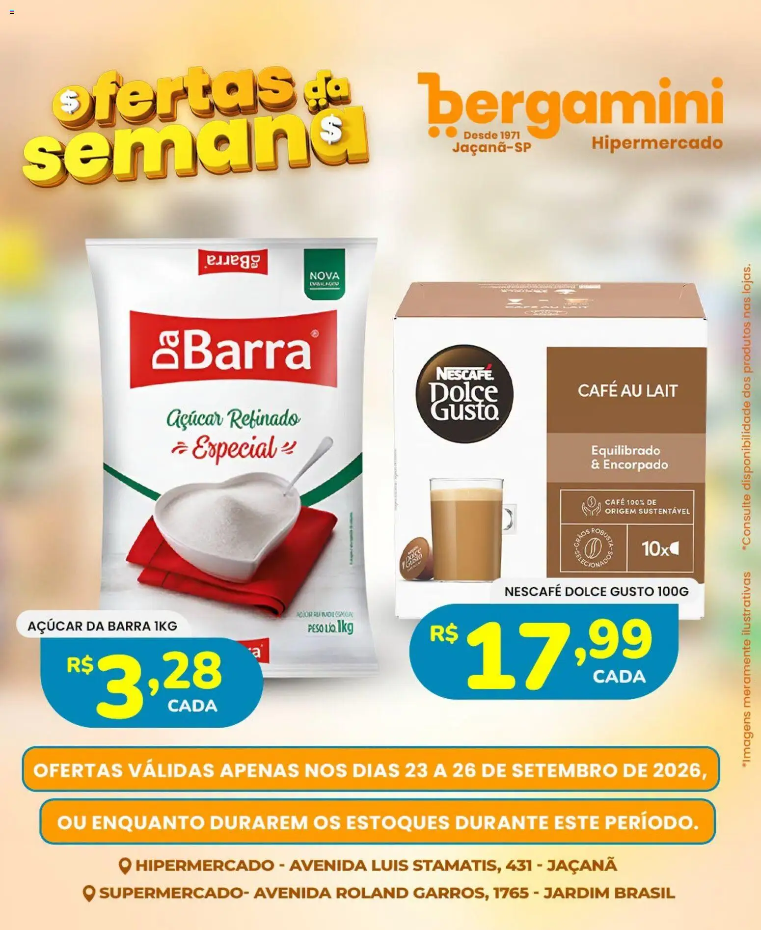 Supermercado Bergamini Folheto - válido de 23/09/2026 | Página: 5 | Produtos: Café, Açúcar