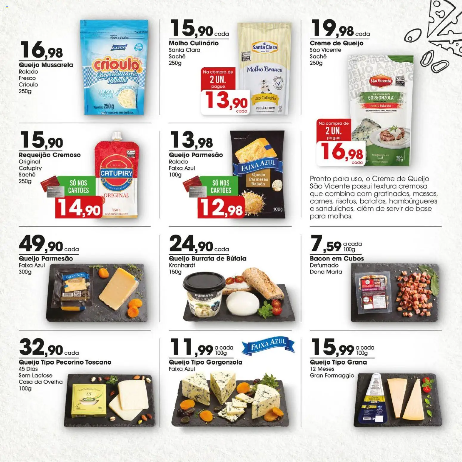Zaffari Folheto - válido de 25/06/2026 | Página: 9 | Produtos: Queijo, Queijo ralado, Base, Queijo parmesão