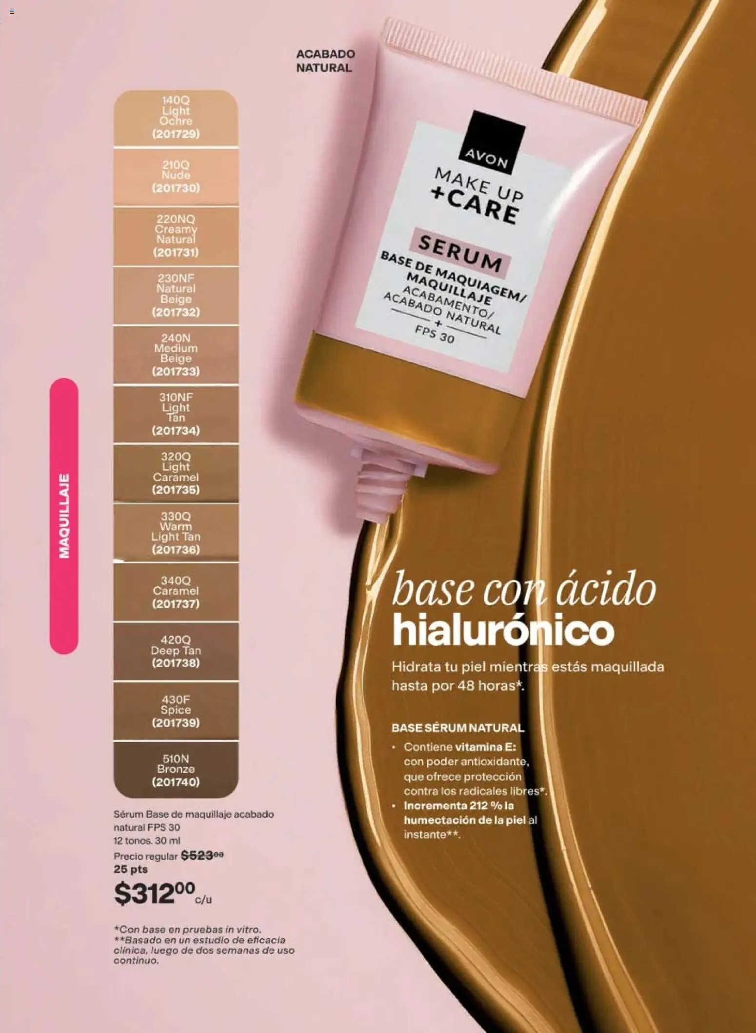 Nuevas ofertas de AVON válidas en toda la República Mexicana desde el 10/07/2026. ¡Encuentra las mejores ofertas en AVON campaña 11 2026! | Página: 27 | Productos: Base de maquillaje, Serum, Maquillaje