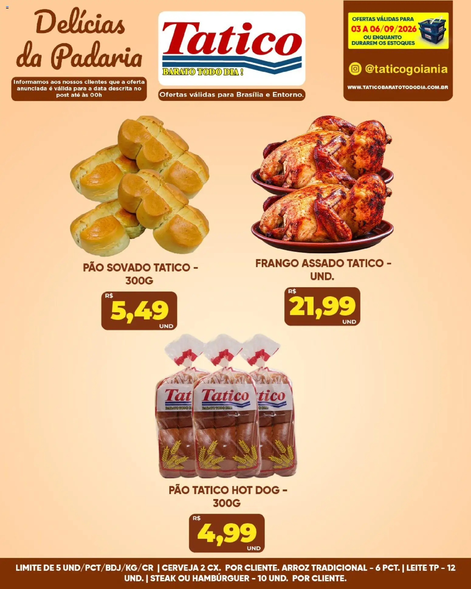 Tatico Folheto - válido de 03/09/2026 | Página: 24 | Produtos: Steak, Pão, Arroz, Frango