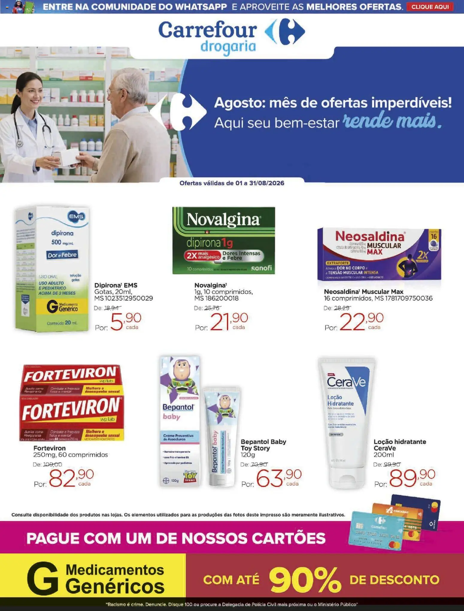Carrefour Folheto - válido de 01/08/2026 | Página: 1 | Produtos: Creme