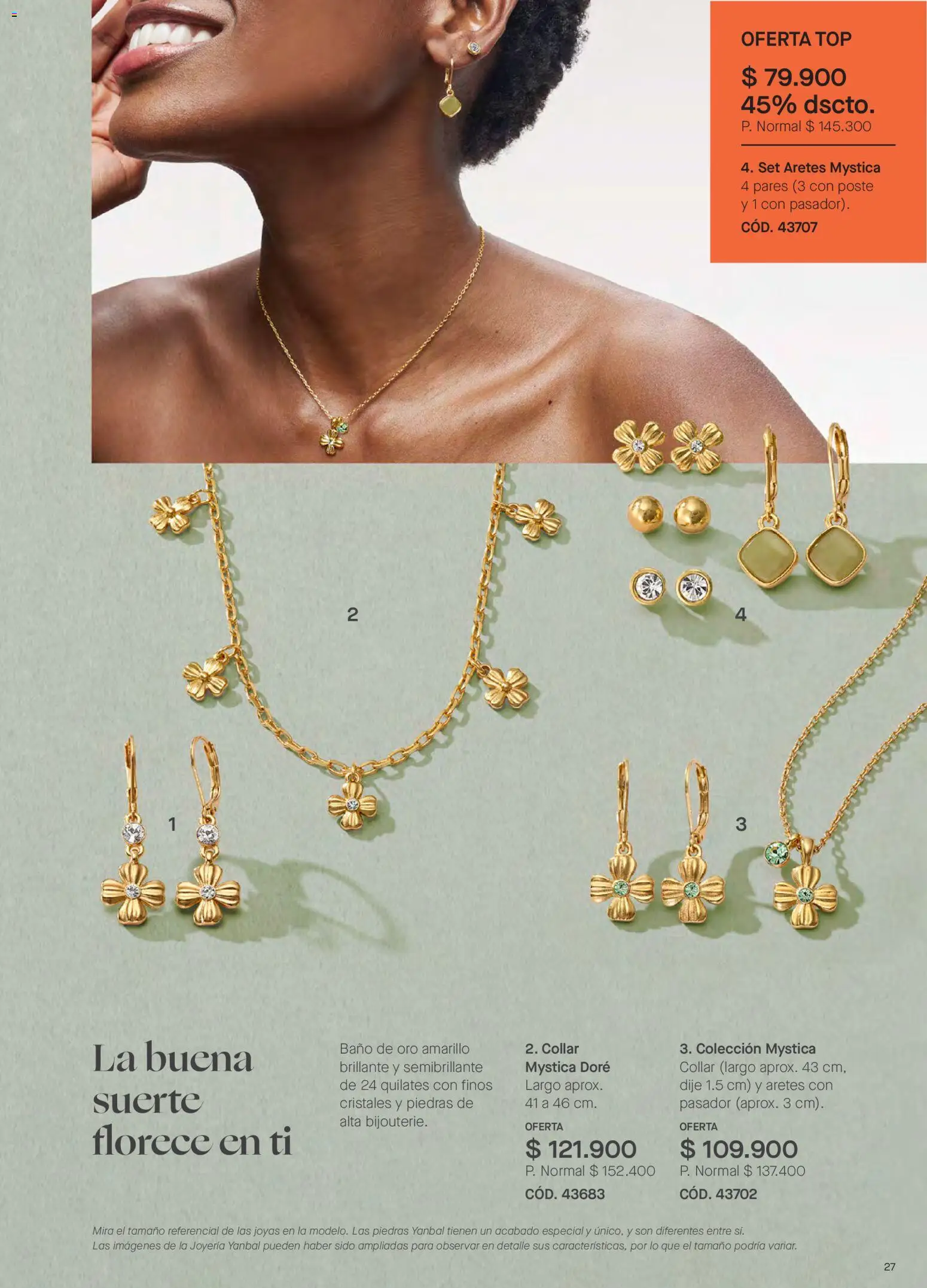 Yanbal revista - valida desde el 18/07/2026 | Página: 27 | Productos: Aretes, Baño, Top, Collar