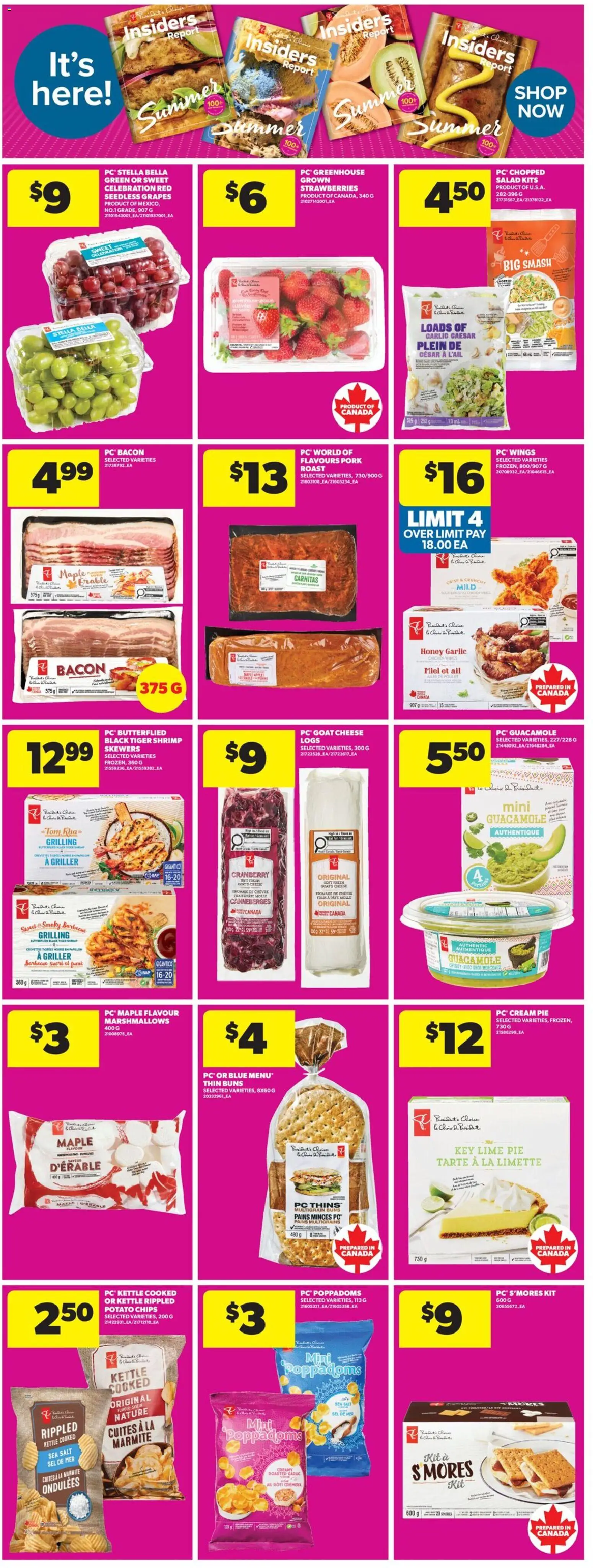 Real Canadian Superstore flyer valid from 18.06.2026 | Page: 18 | Products: Strawberries, Chips, Cream, Cheese